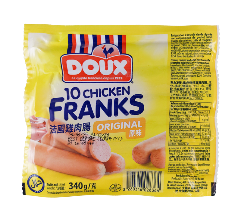 France Doux - Chicken Franks (Original) 340g