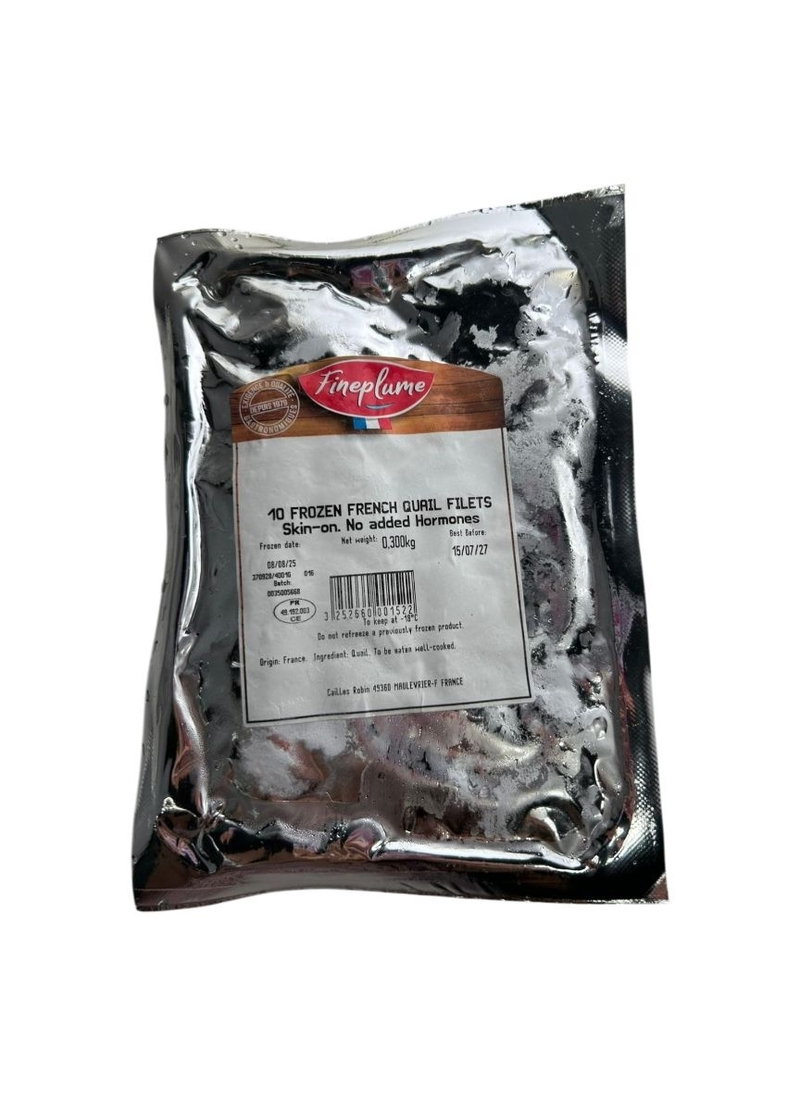 Fineplume - 法國帶皮鵪鶉胸肉 10件入 300g (急凍) (門市限定)