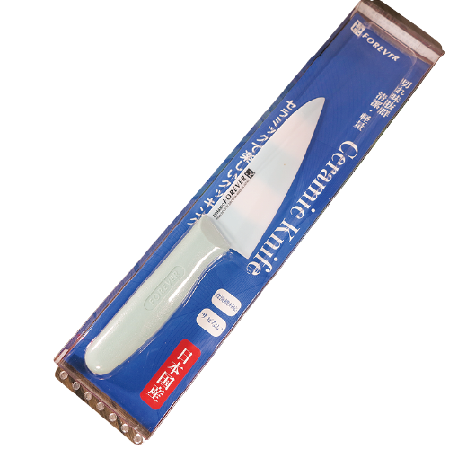 Color Ceramic Kitchen Knife Green Striped Green Handle 14cm