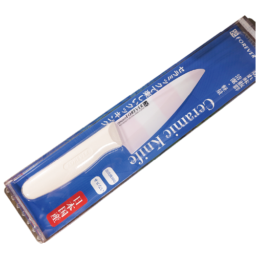 Color Ceramic Kitchen Knife Pink Stripe White Handle 16cm