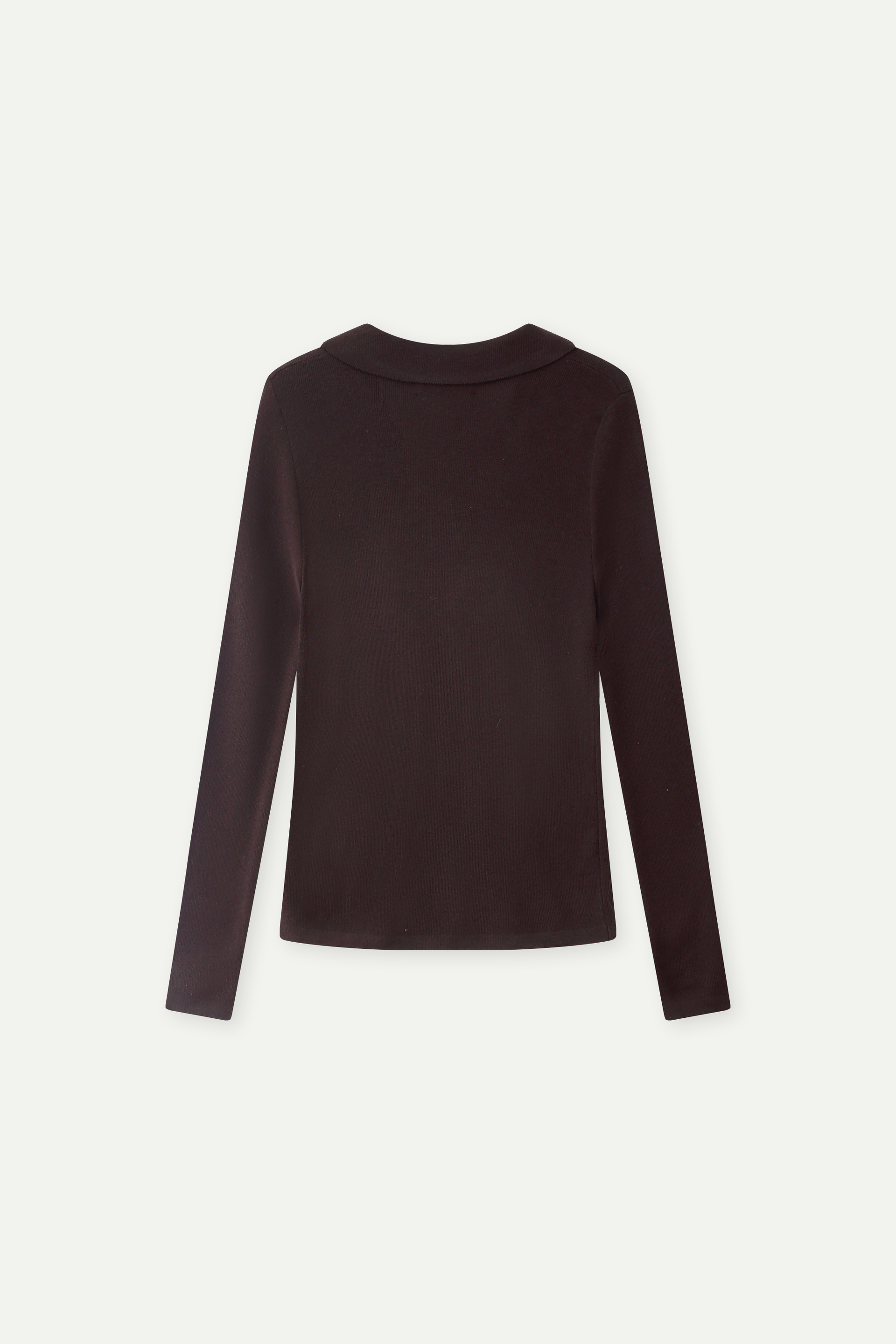 Buttoned Knit Polo Top