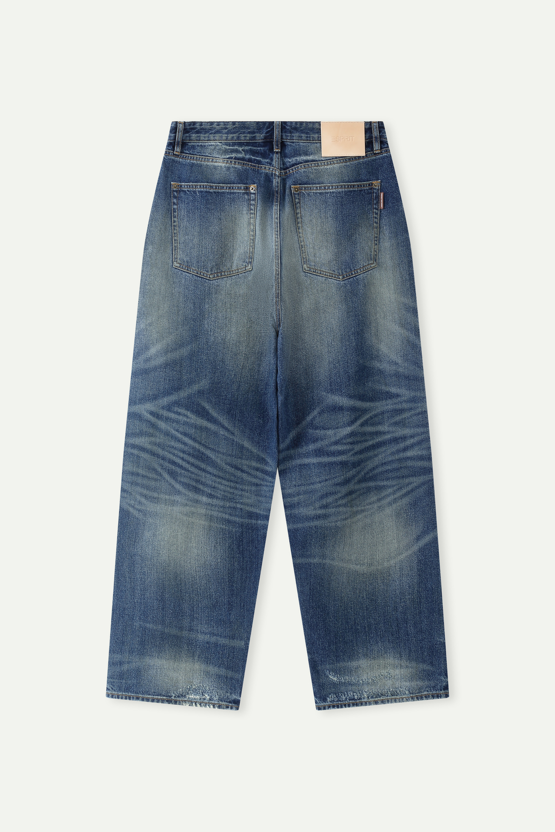 Distressed Wide-Leg Cropped Denim Jeans