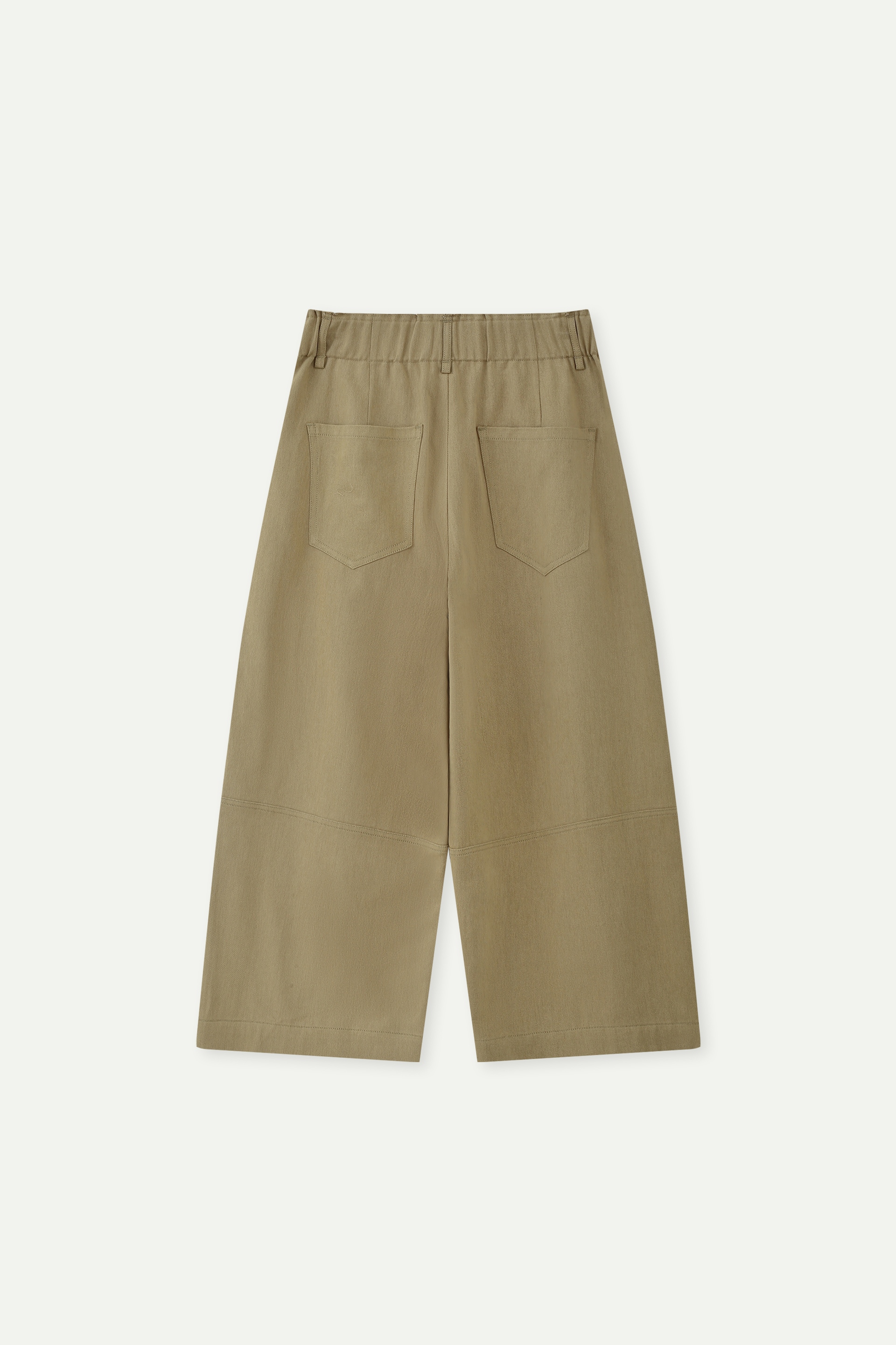 High Waist Pleated Cropped Wide-leg Pants