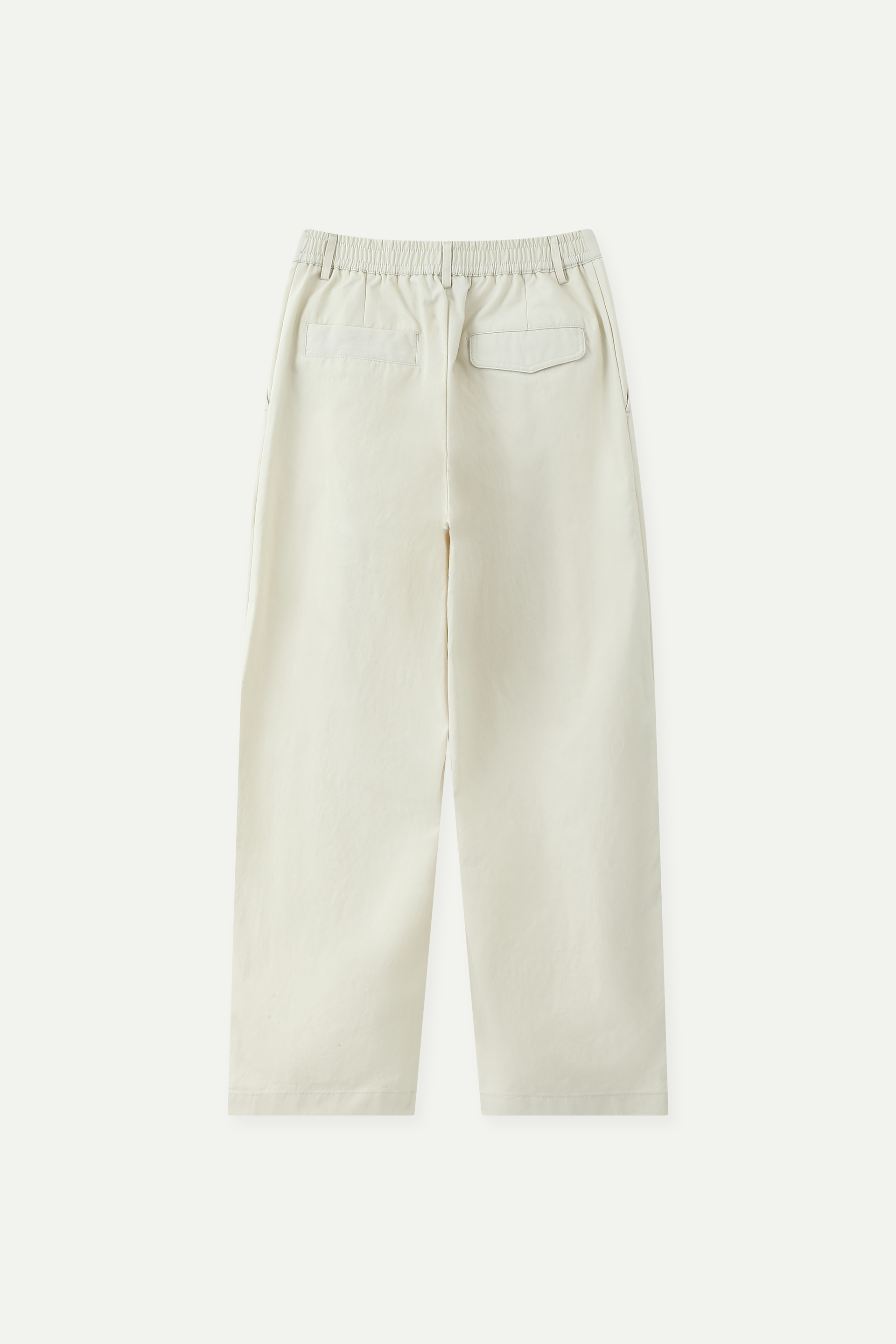 Elasticated Waist Pleated Wide-Leg Trousers