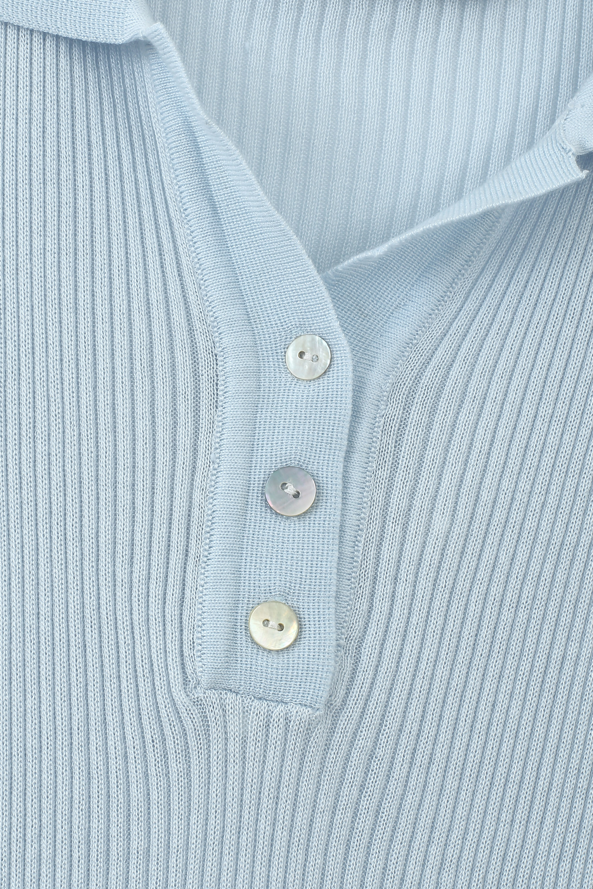 Ribbed Knit Sleeveless Polo Top