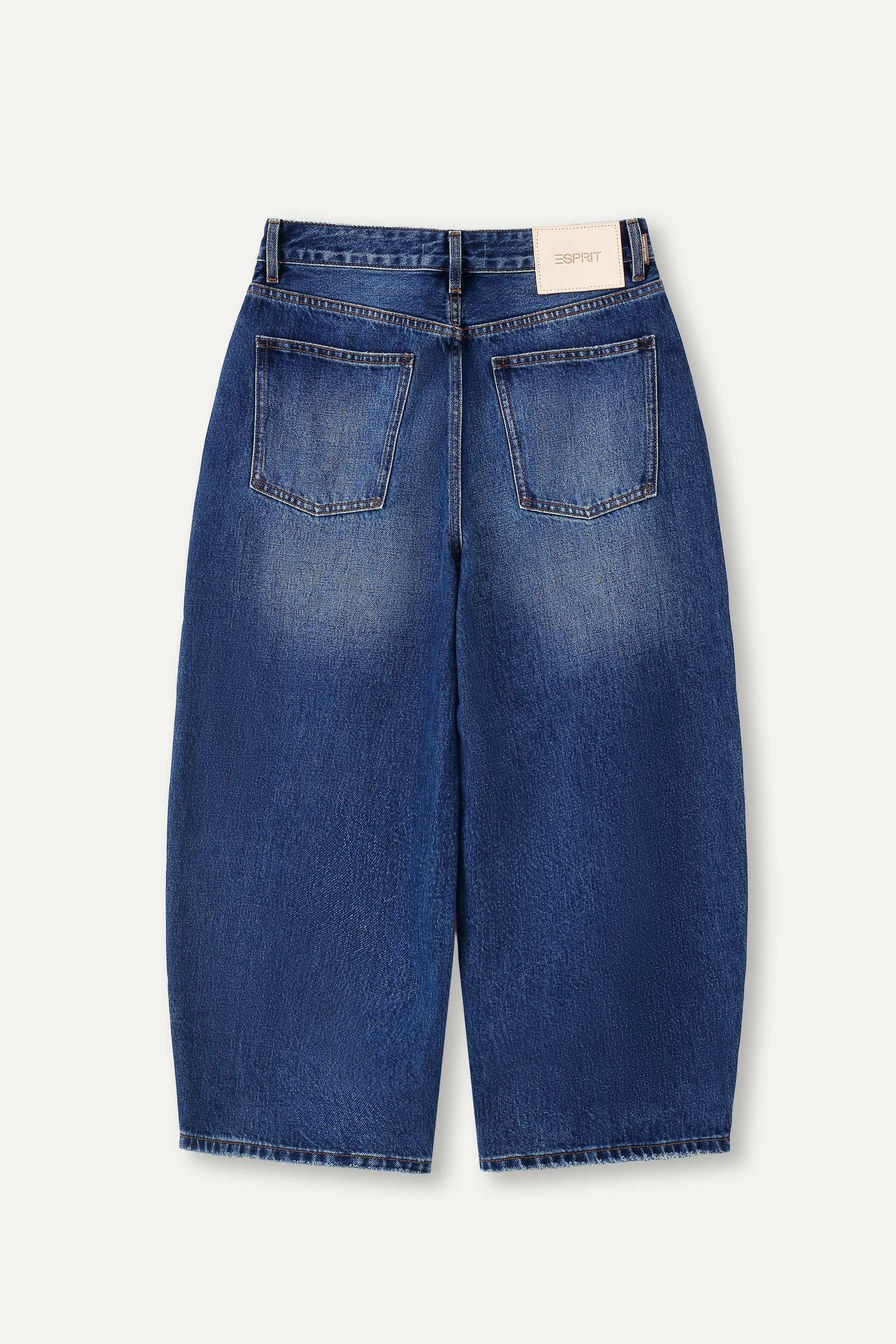 Barrel‑leg Denim Cropped Jeans