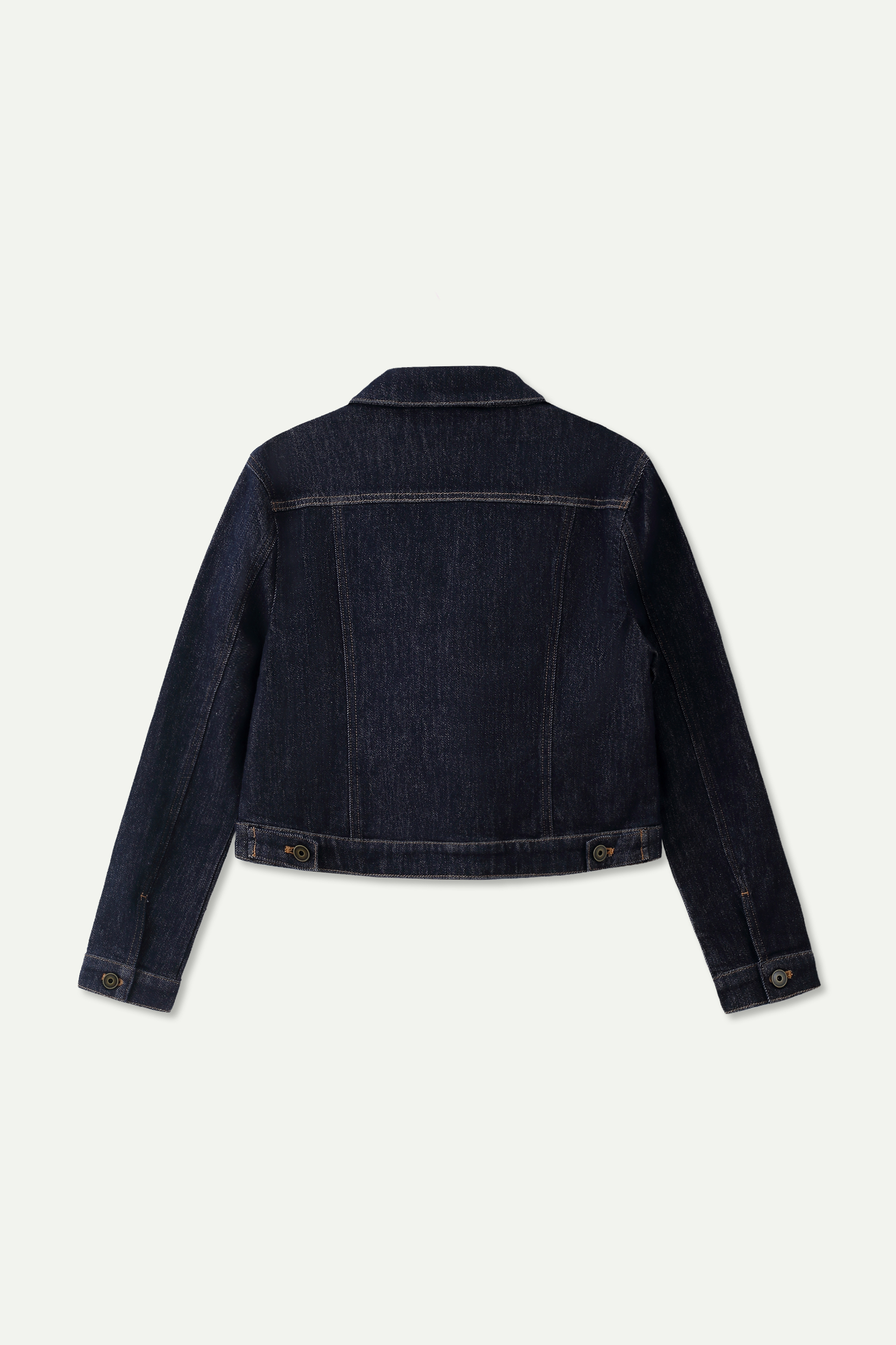 Cropped Lined Denim Jacket