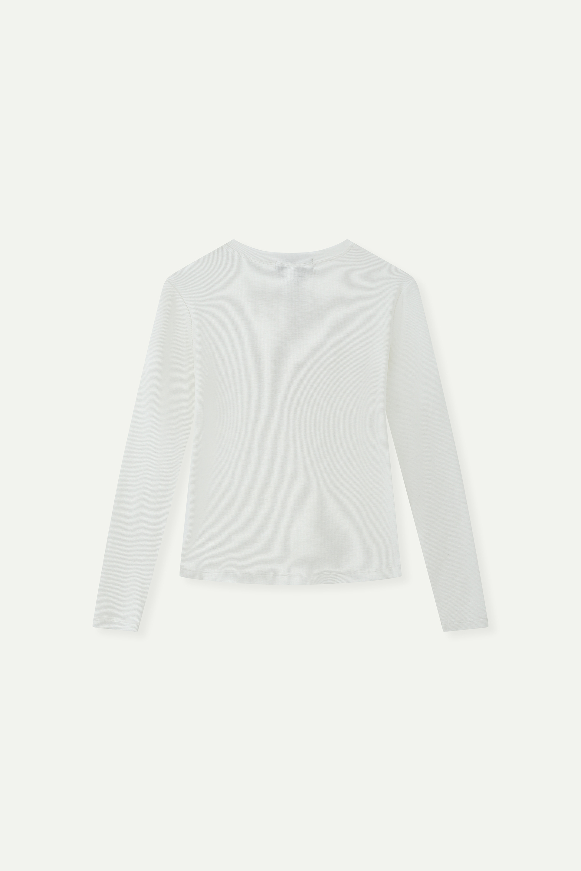 Essential Ribbed Henley Long‑Sleeve Top