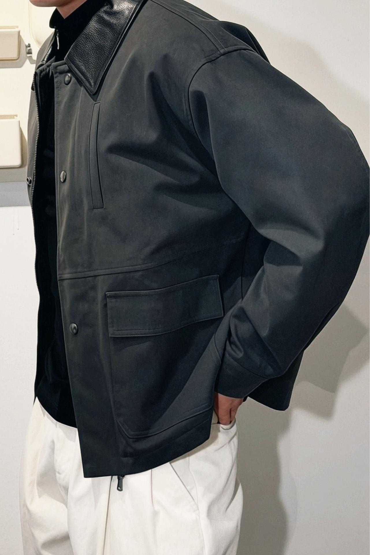 Contrast Collar Utility Jacket