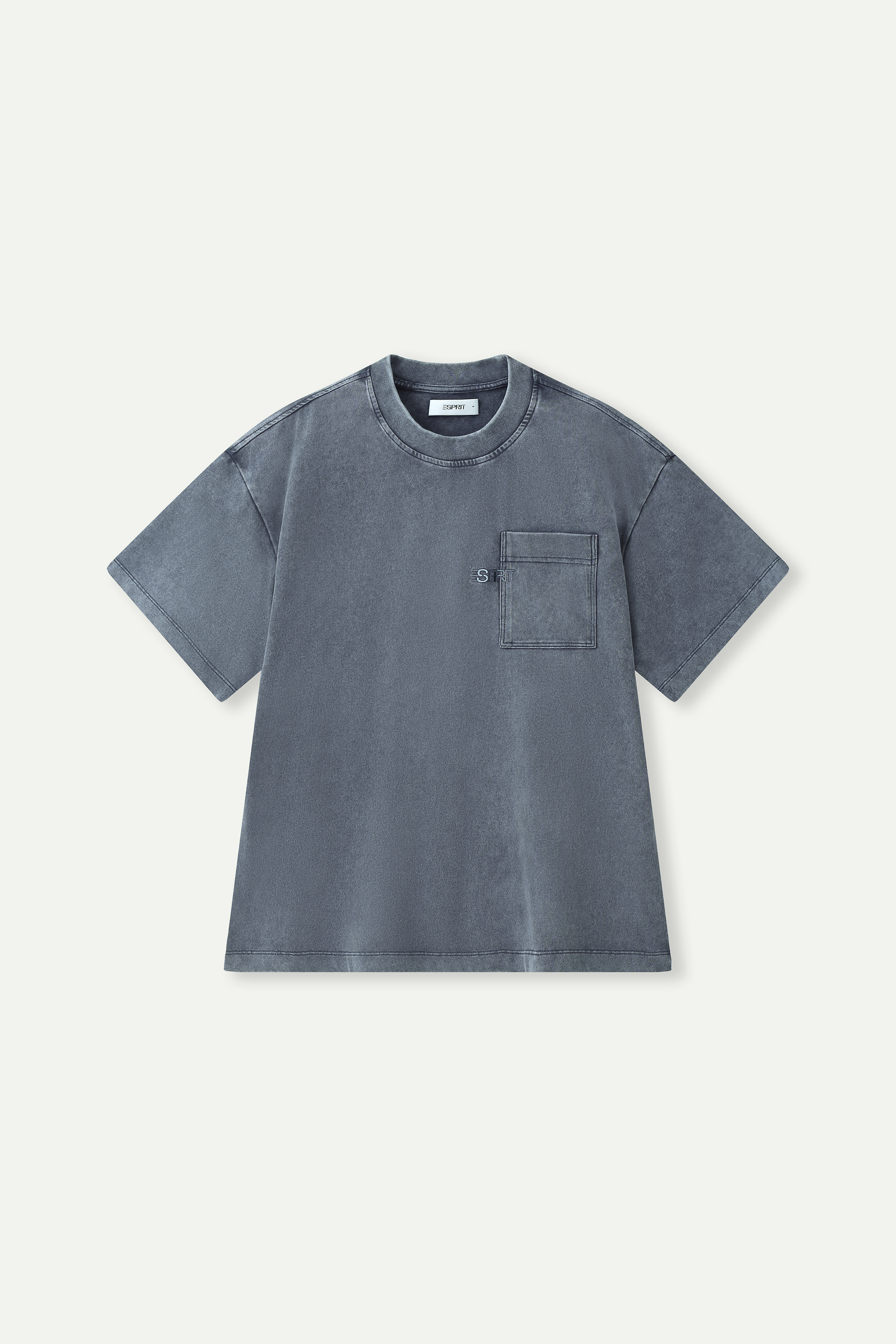 Washed Pocket Embroidered Tee