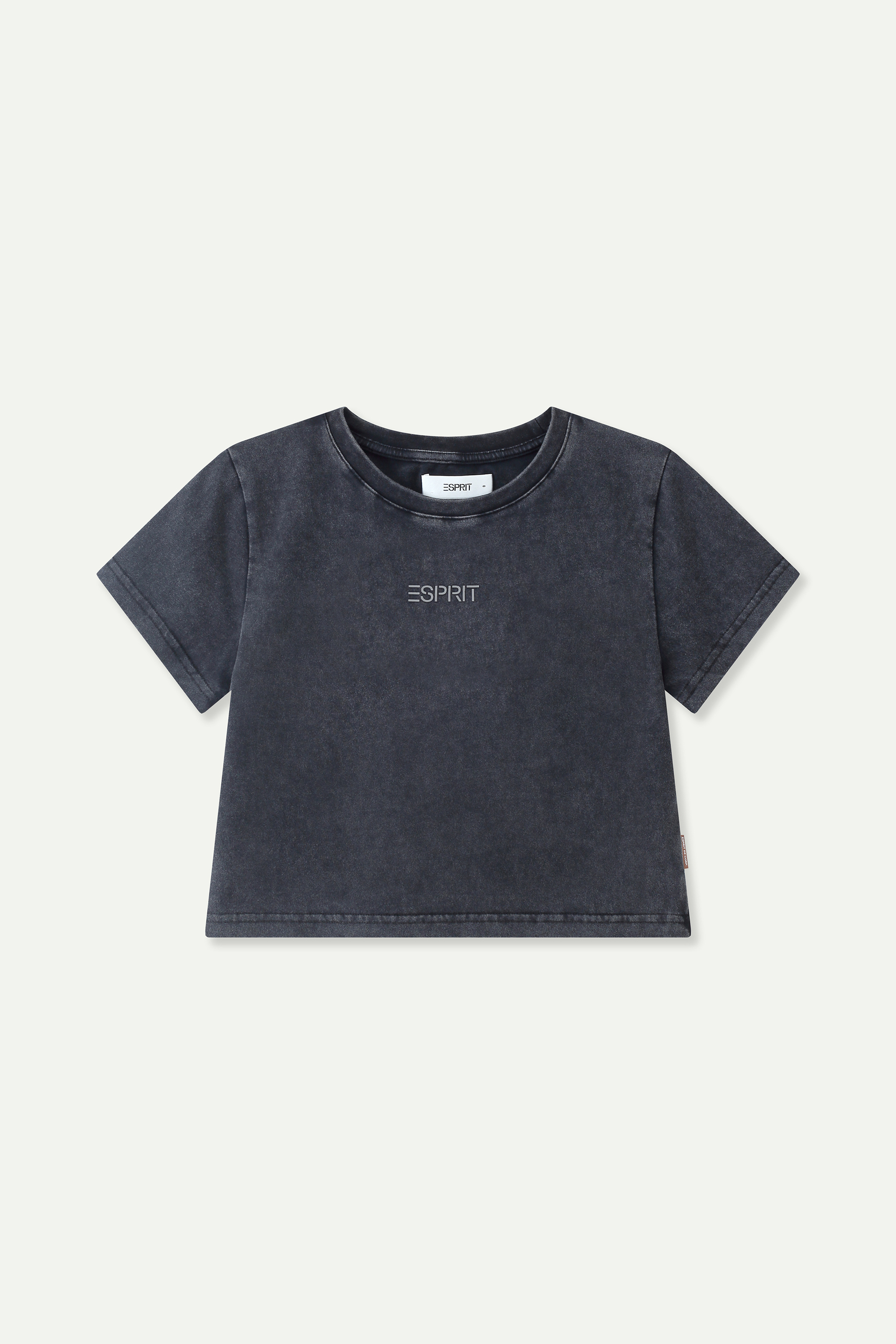 Logo Print Cropped Tee