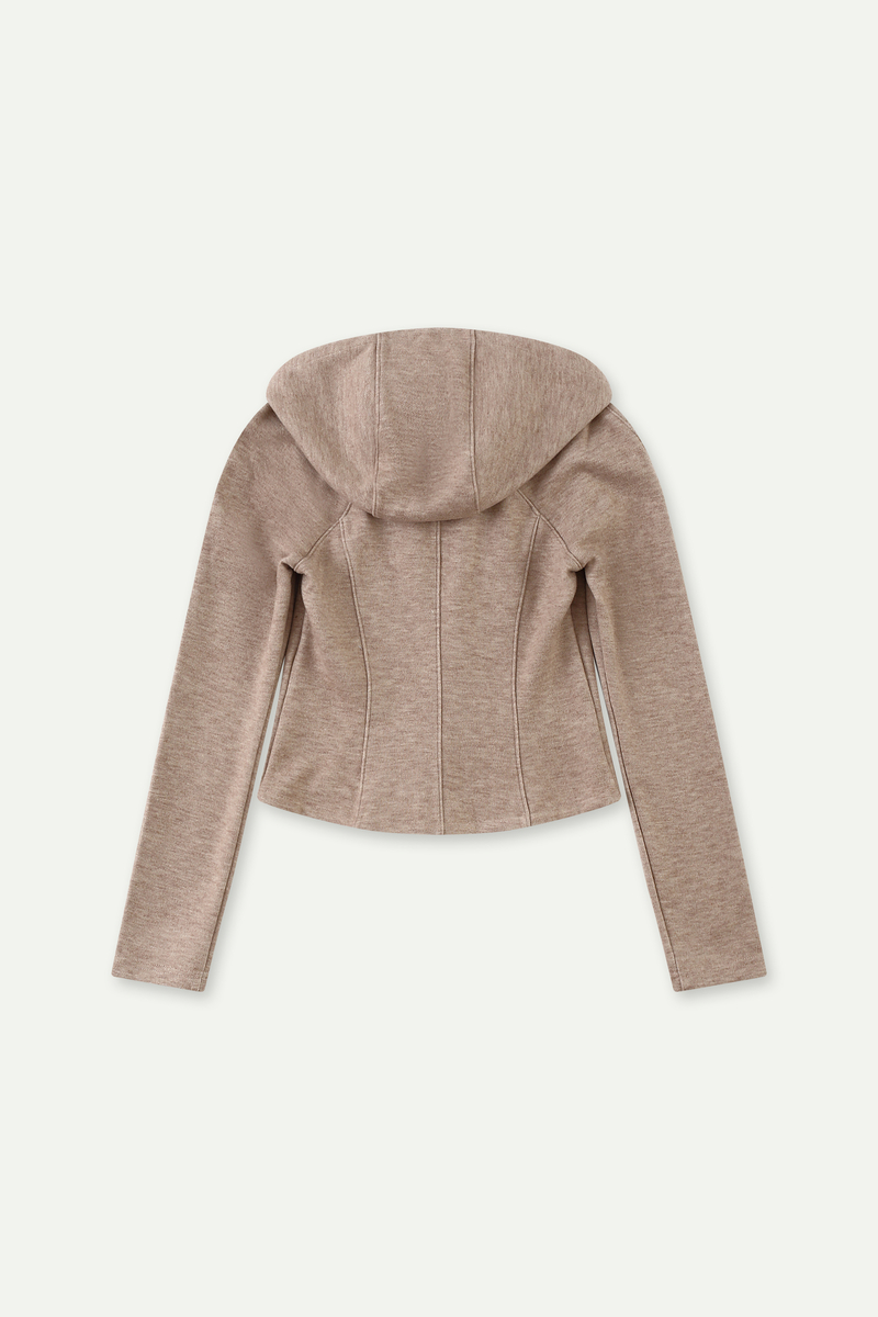 Cropped Zip-up Hoodie