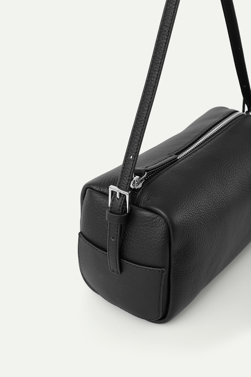 Leather Zip Shoulder Bag