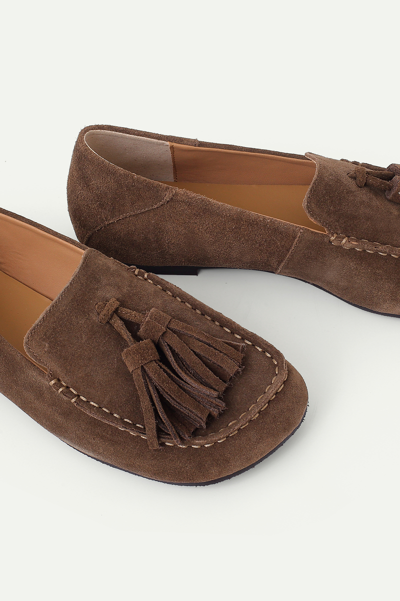 Suede Tassel Loafers
