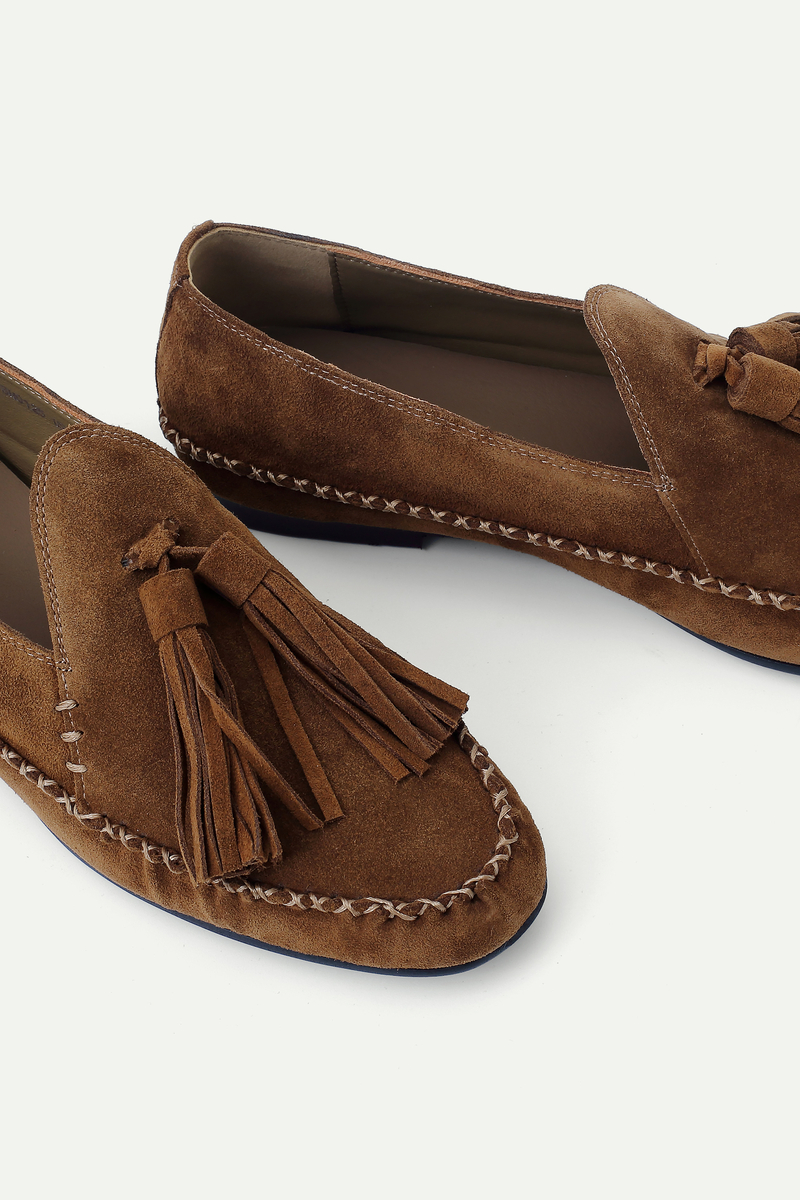 Suede Tassel Loafers