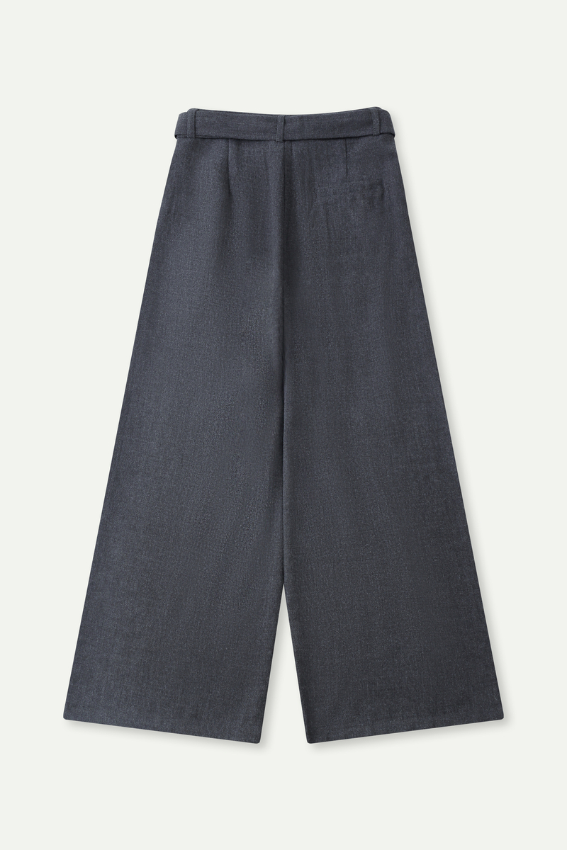 Wide-Leg Belted Pants
