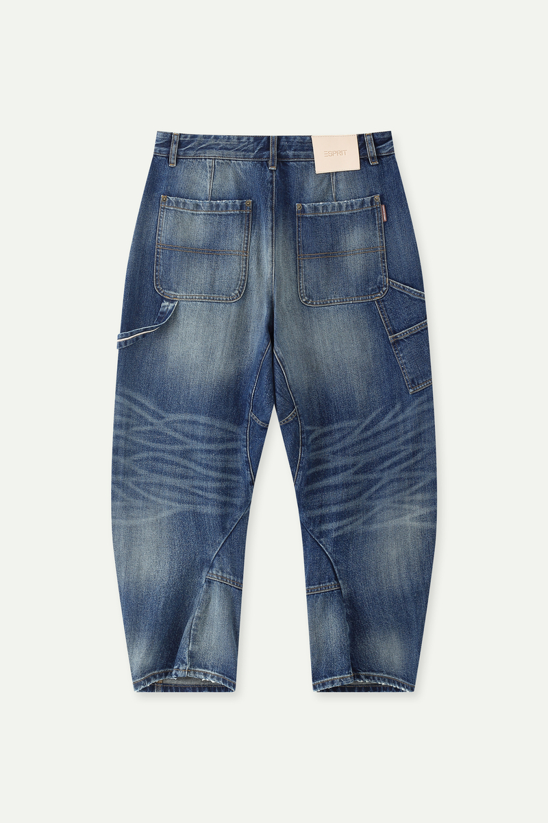 Distressed Carpenter Cropped Denim Pants