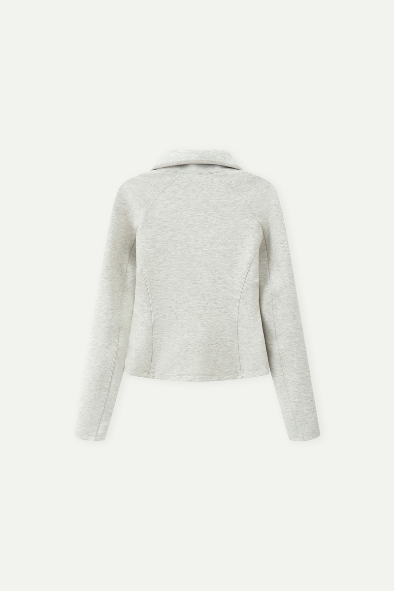 Slim Fit Stand Collar Zip Jacket