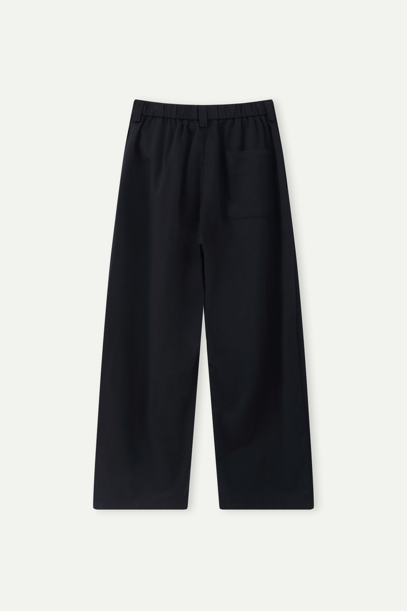 High-Waisted Wide-Leg Lantern Trousers