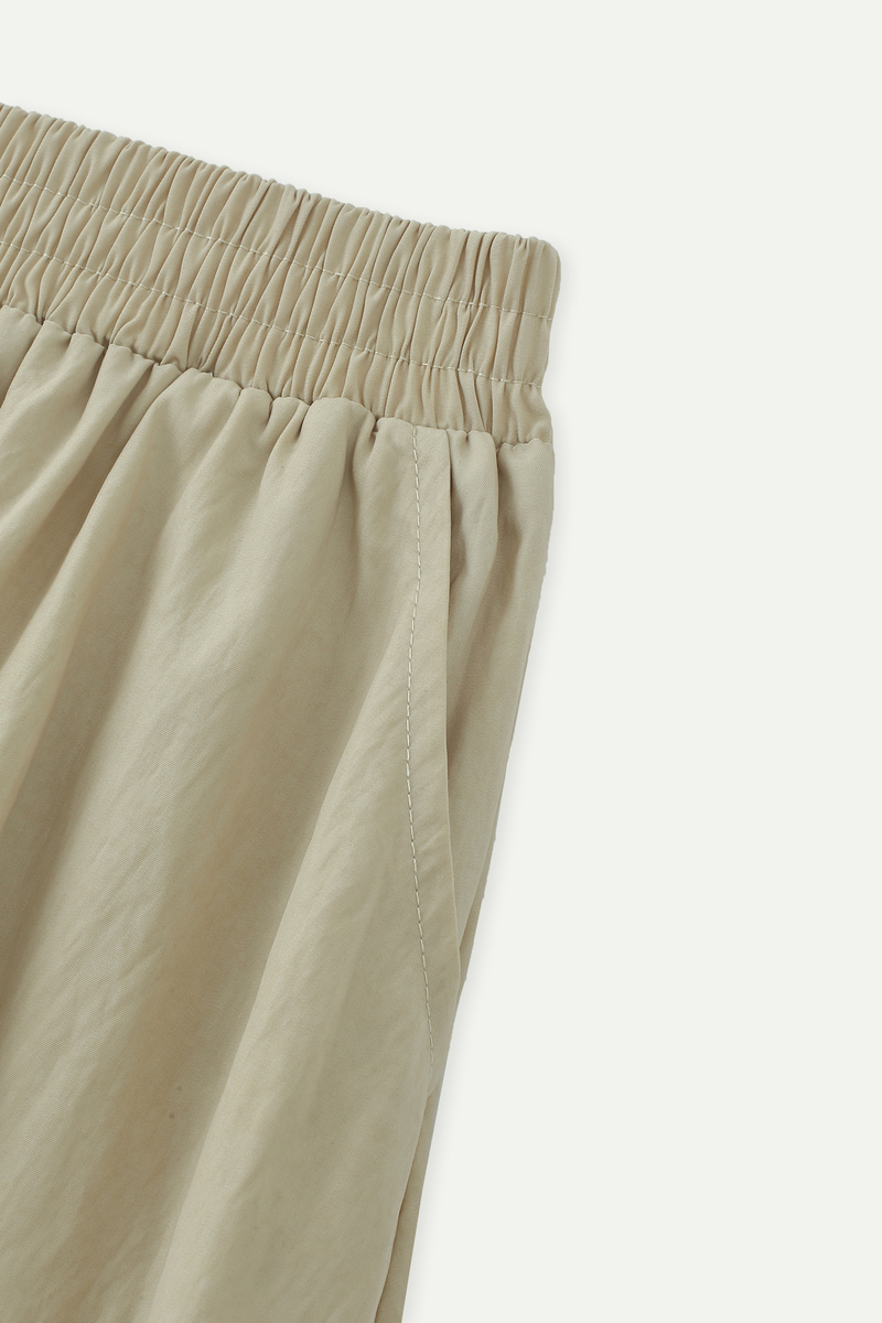 Elasticated Waist Midi Skirt with Pockets