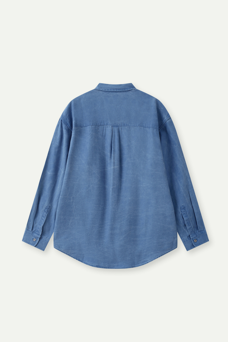 Oversized Washed Denim Shirt
