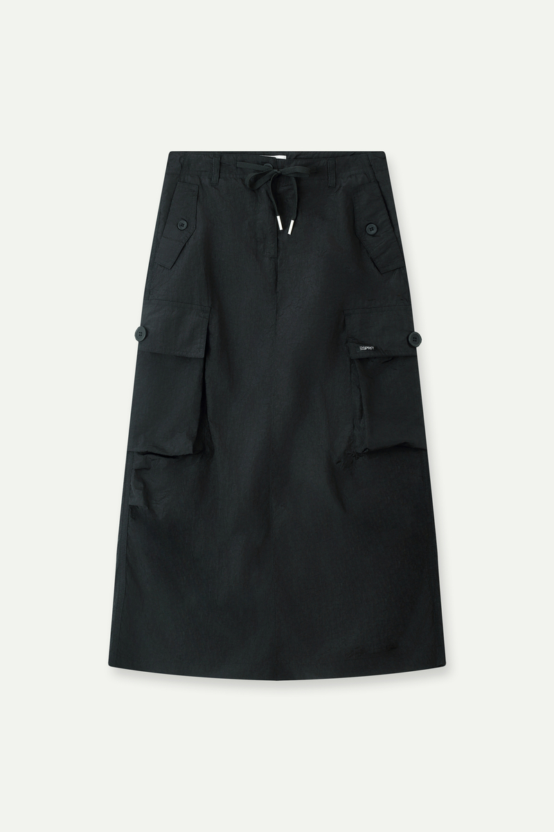 Drawstring Multi-Pocket Cargo Skirt