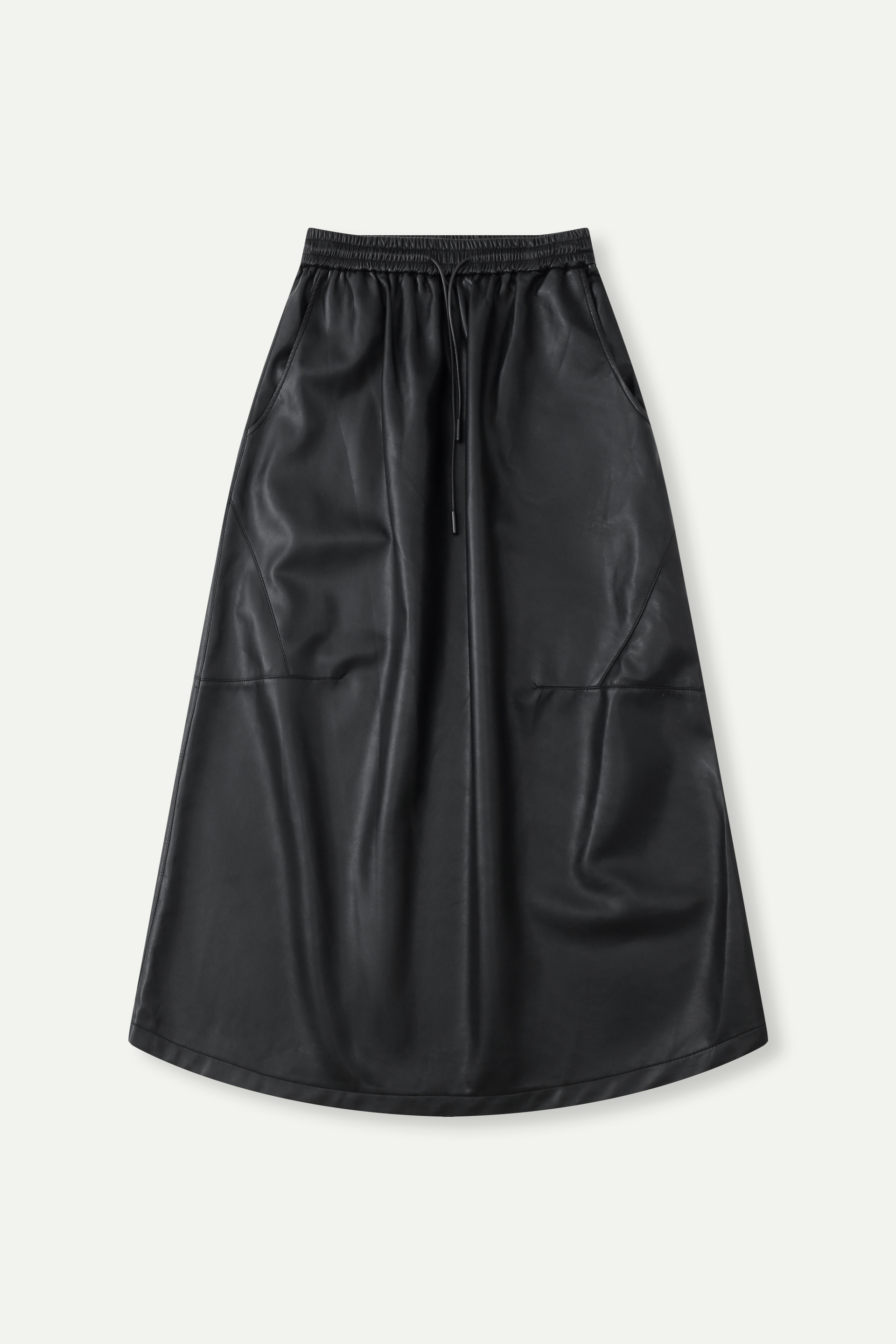 Faux Leather Midi Skirt