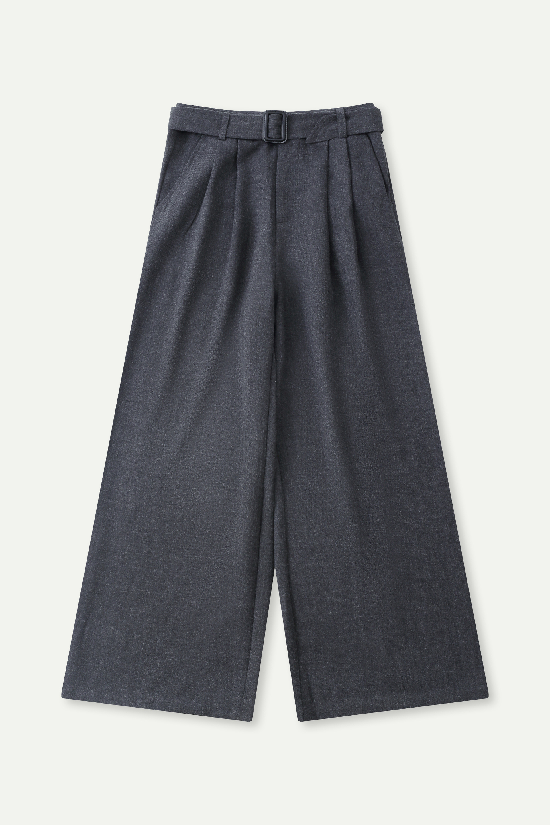 Wide-Leg Belted Pants