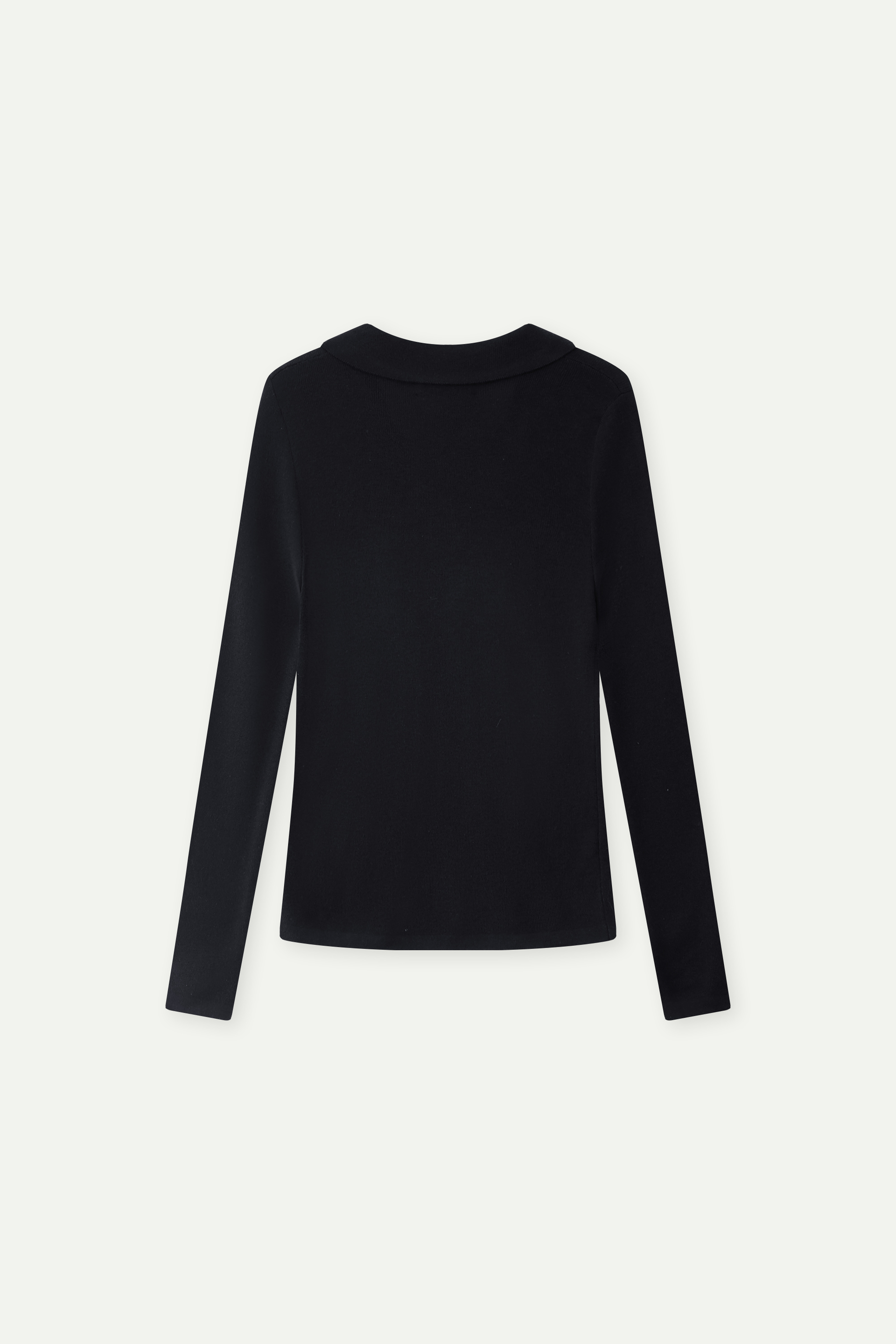 Buttoned Knit Polo Top