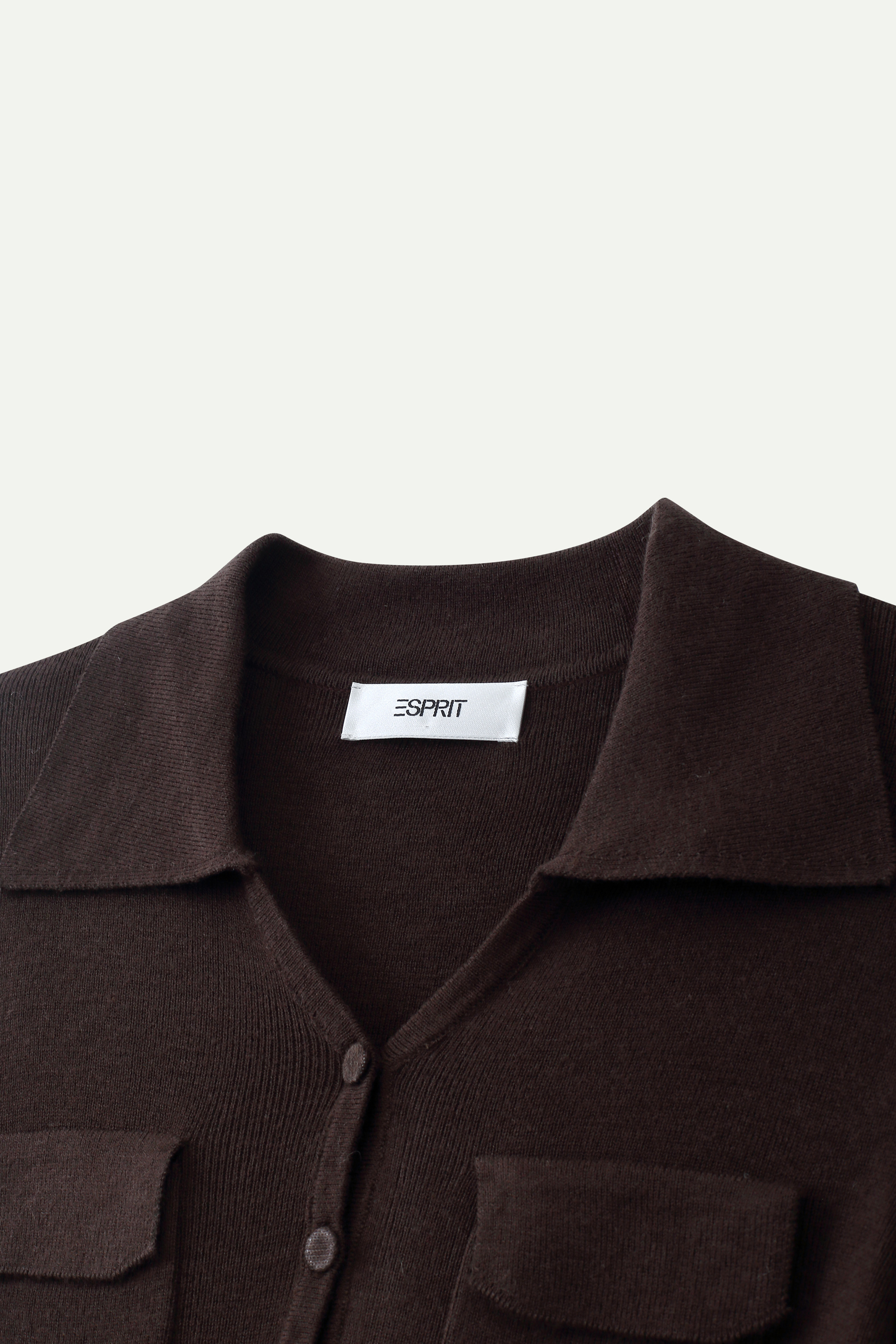 Buttoned Knit Polo Top