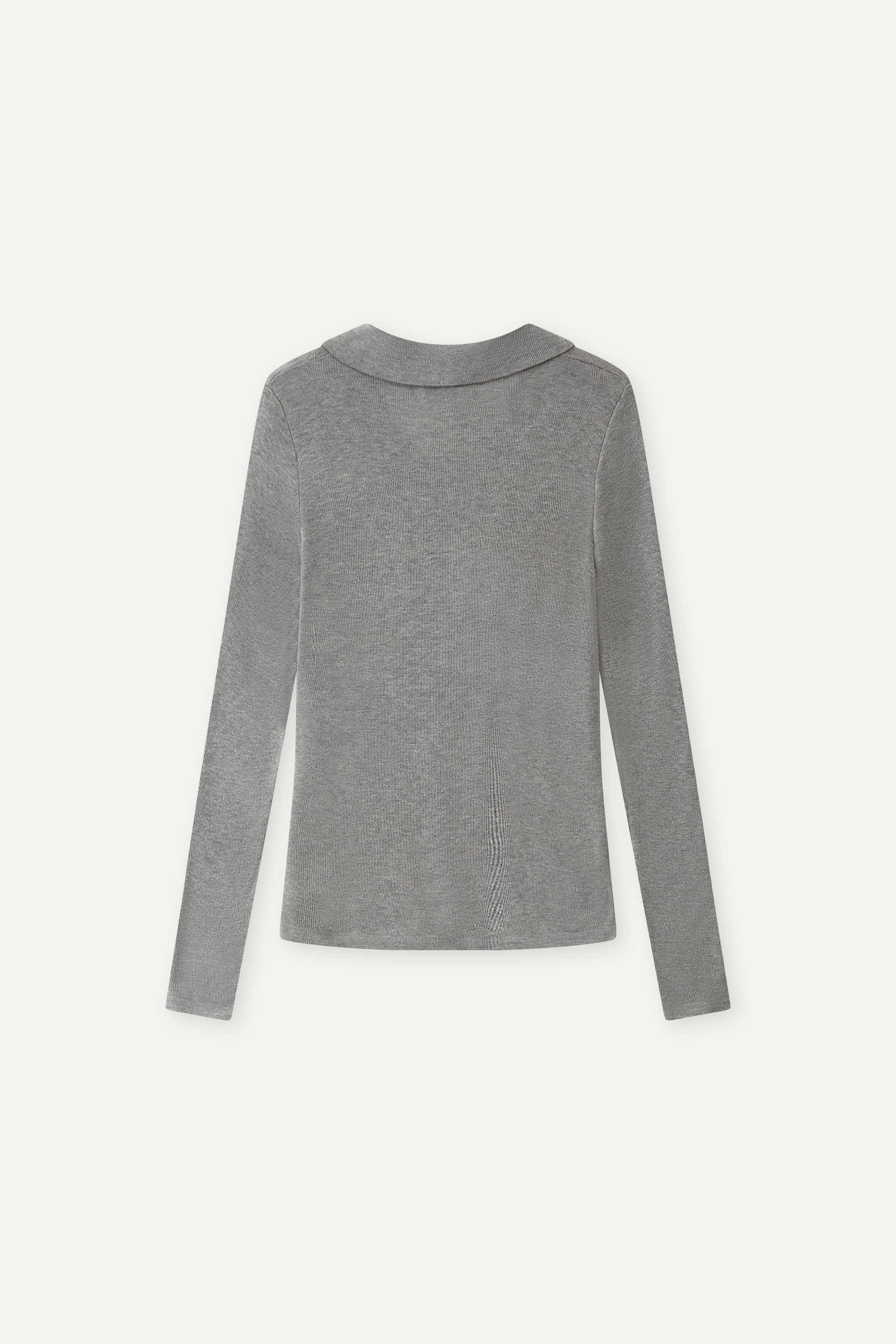 Buttoned Knit Polo Top