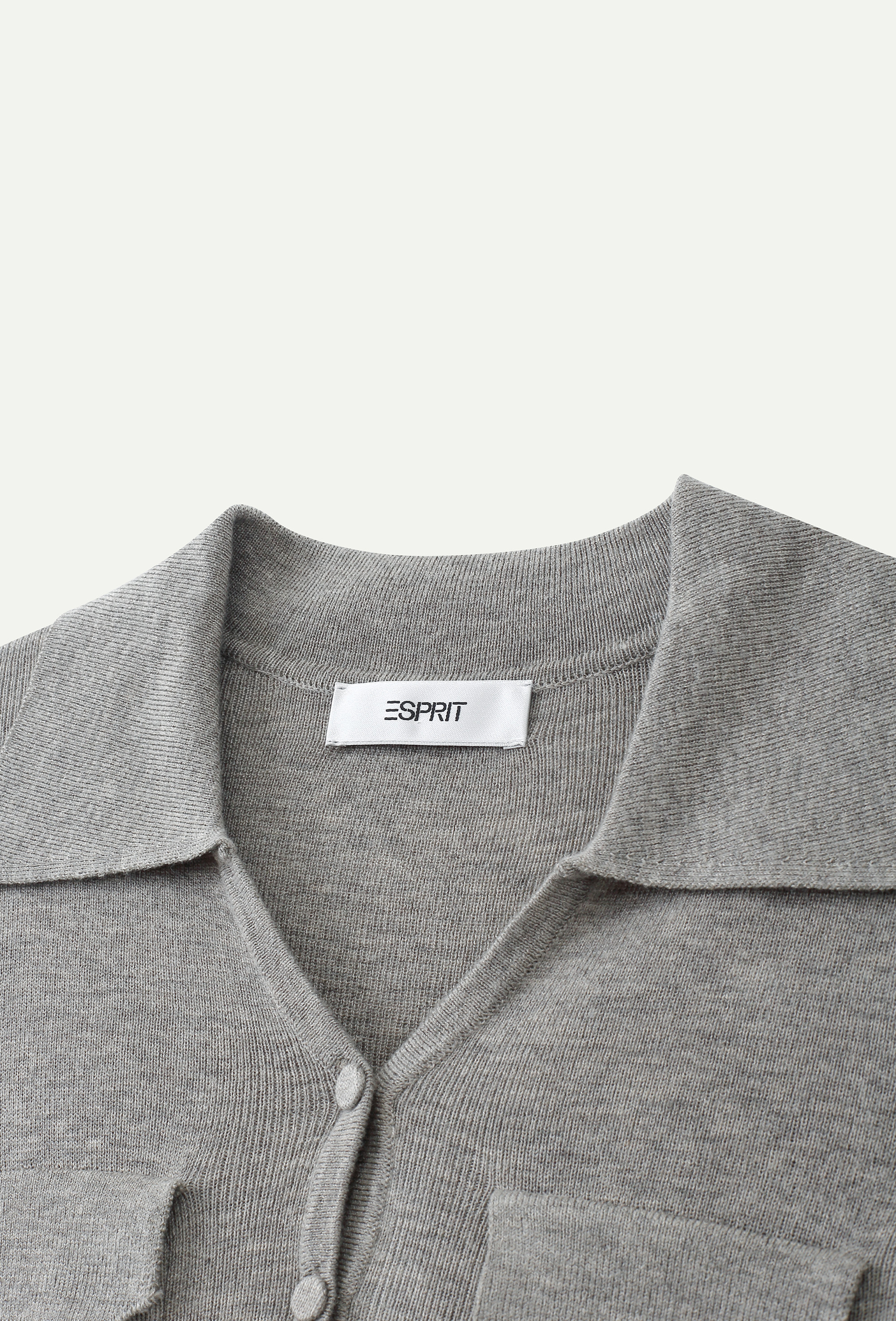 Buttoned Knit Polo Top