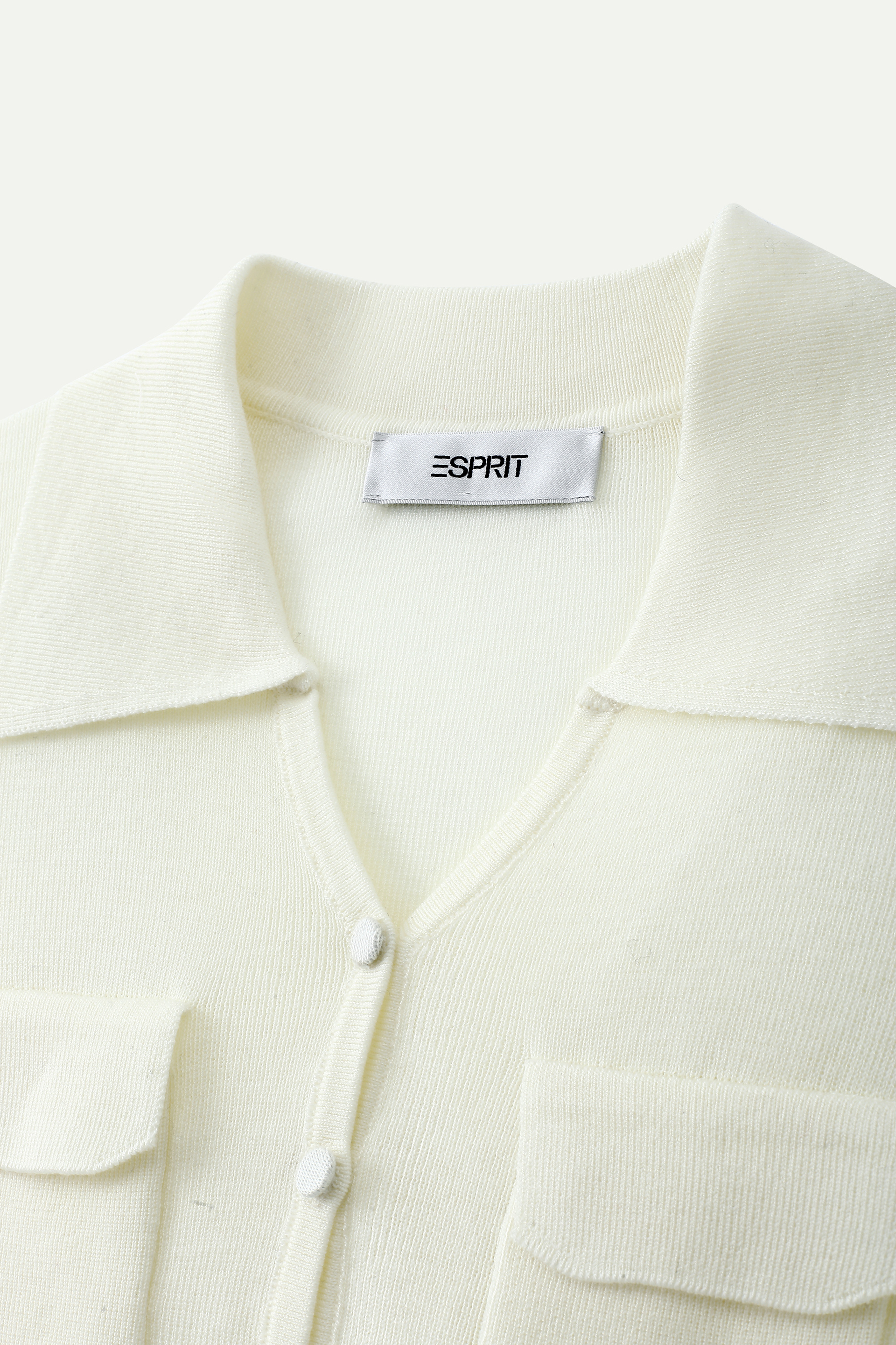 Buttoned Knit Polo Top