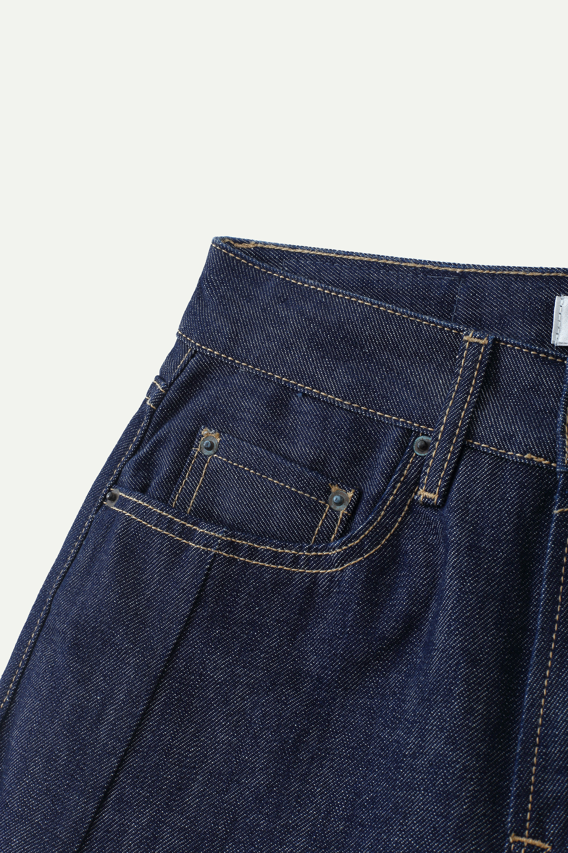 High-Rise Curved Wide-Leg Jeans