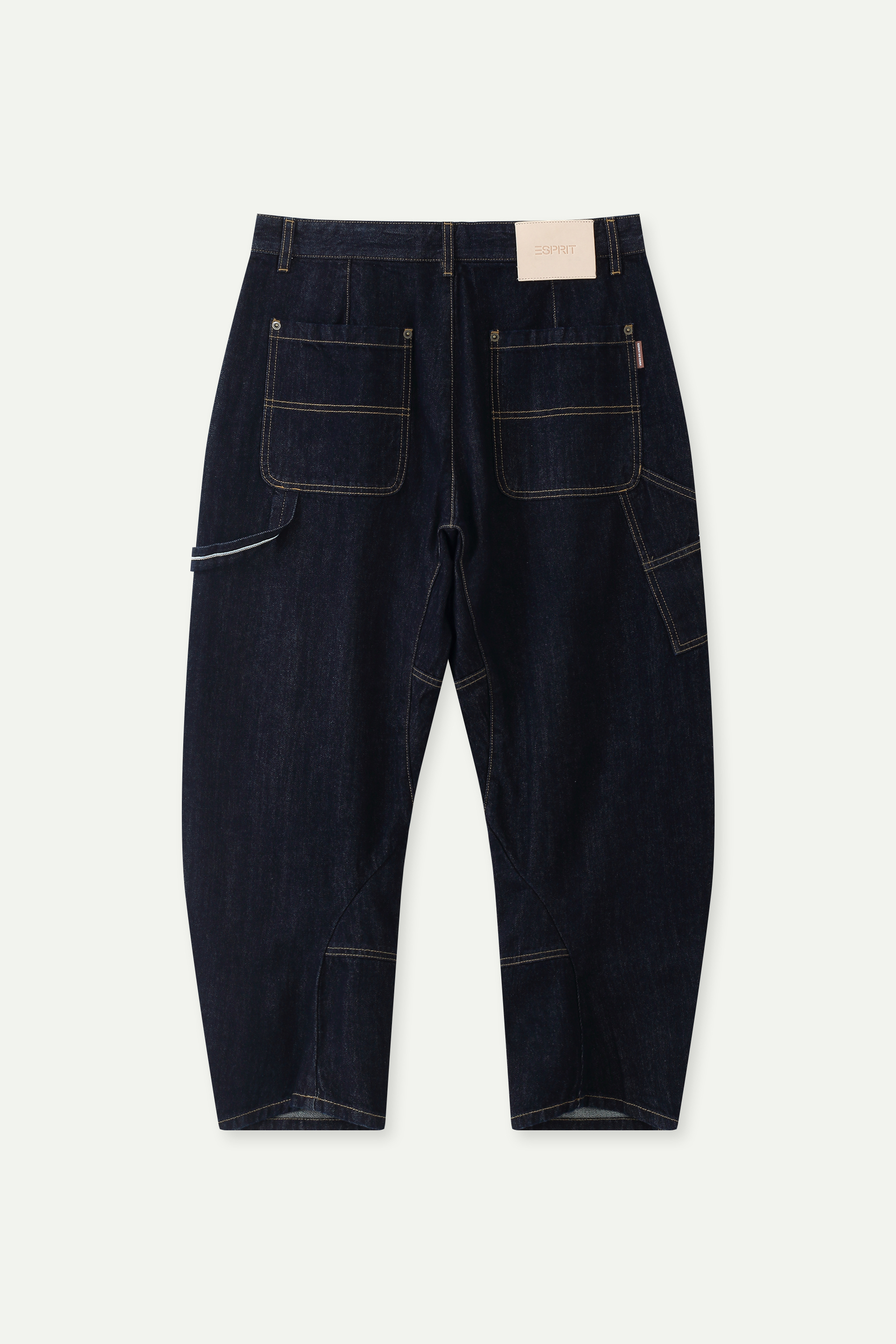 Distressed Carpenter Cropped Denim Pants