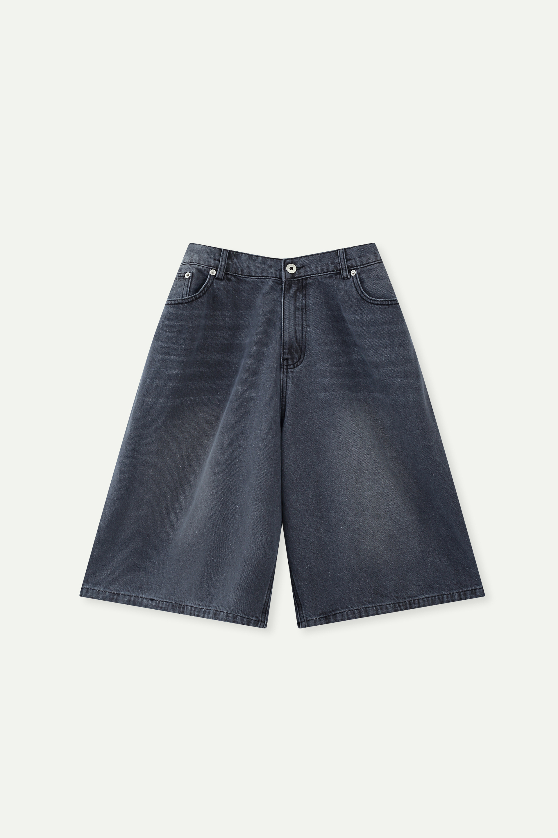 Wide-Leg Denim Shorts（UNISEX）