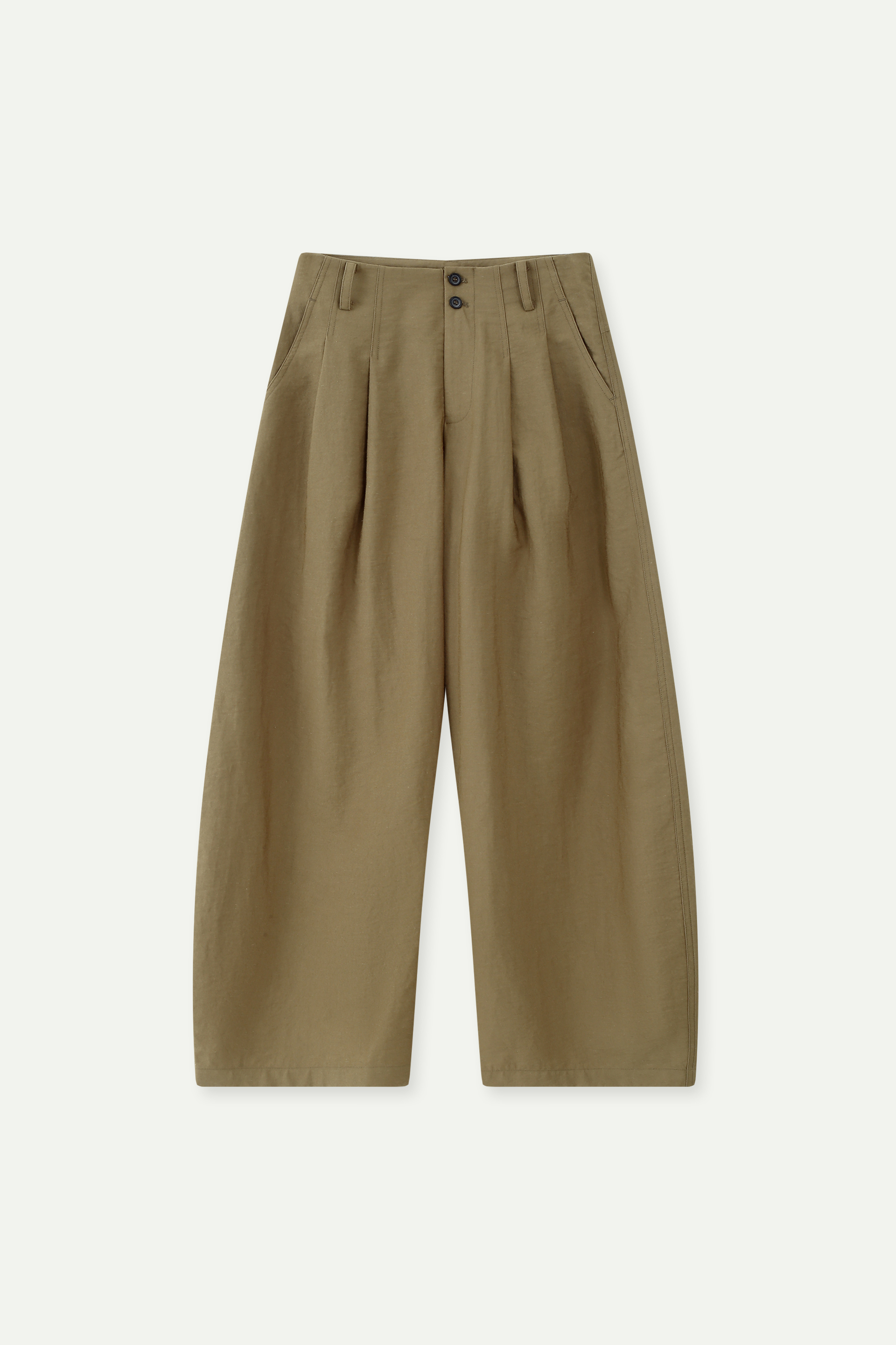 Linen Blend Wide-Leg Pants