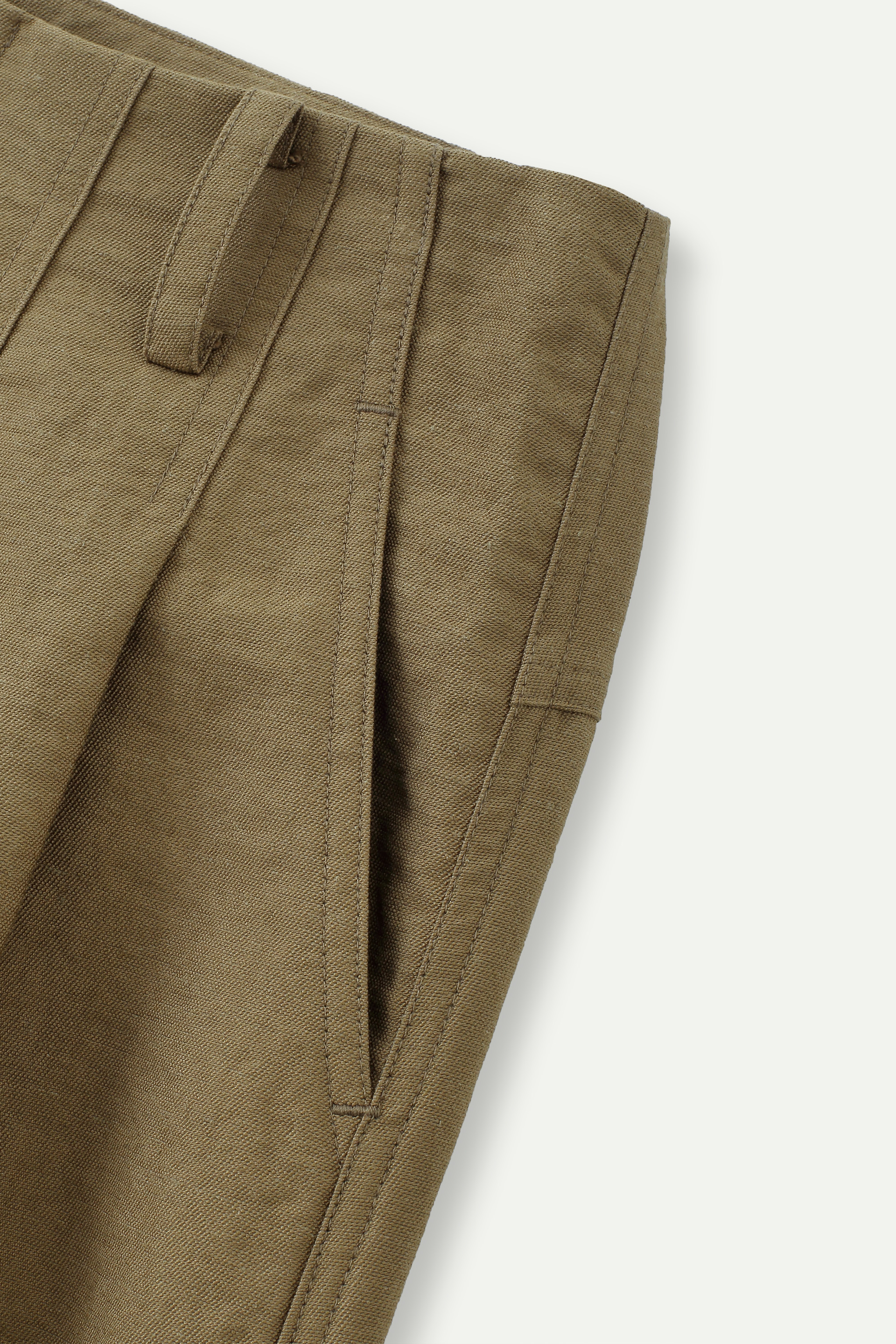 Linen Blend Wide-Leg Pants