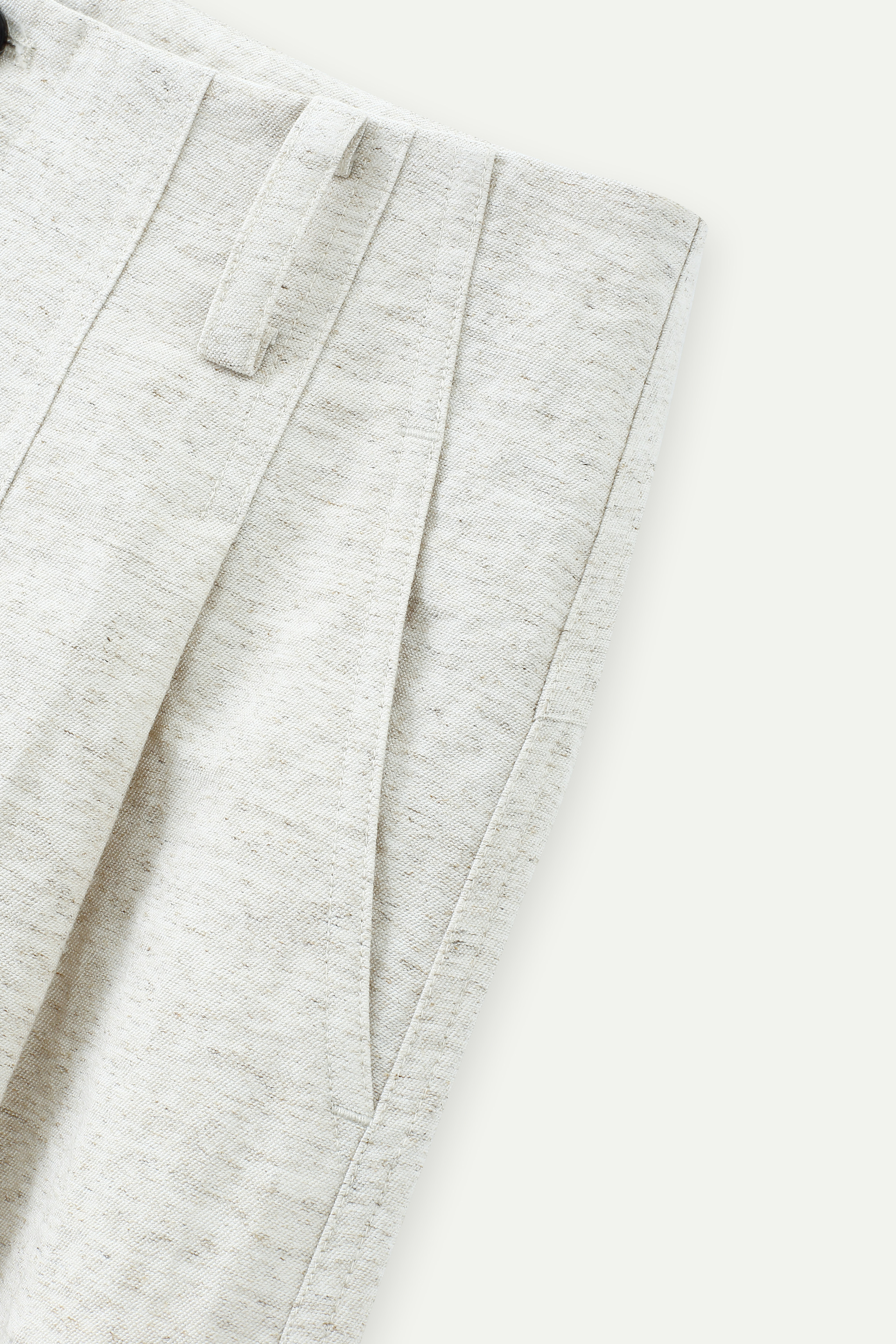 Linen Blend Wide-Leg Pants