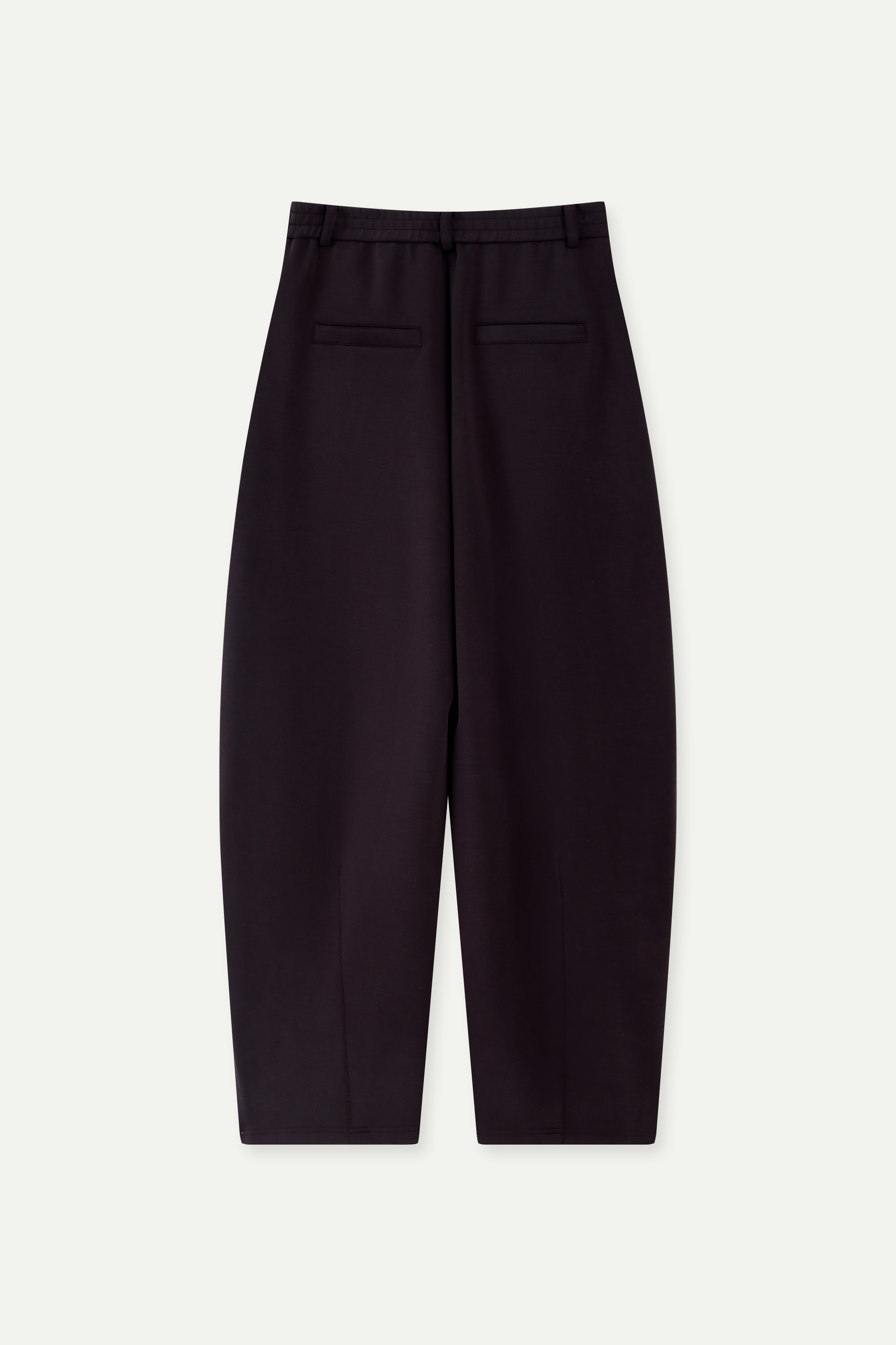Pleated Curved-Seam Trousers 