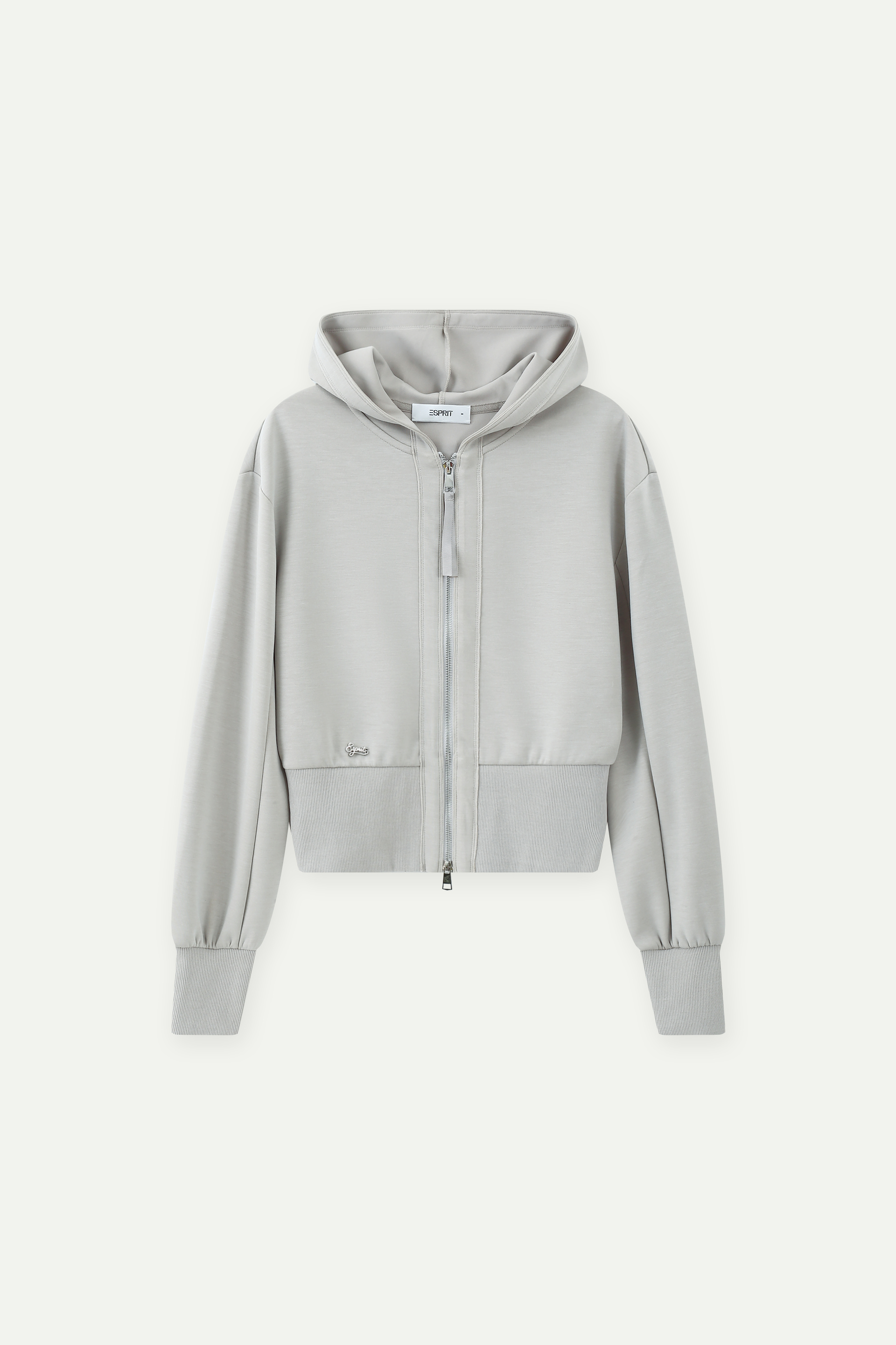 Cropped Zip-Up Hooded Jacket