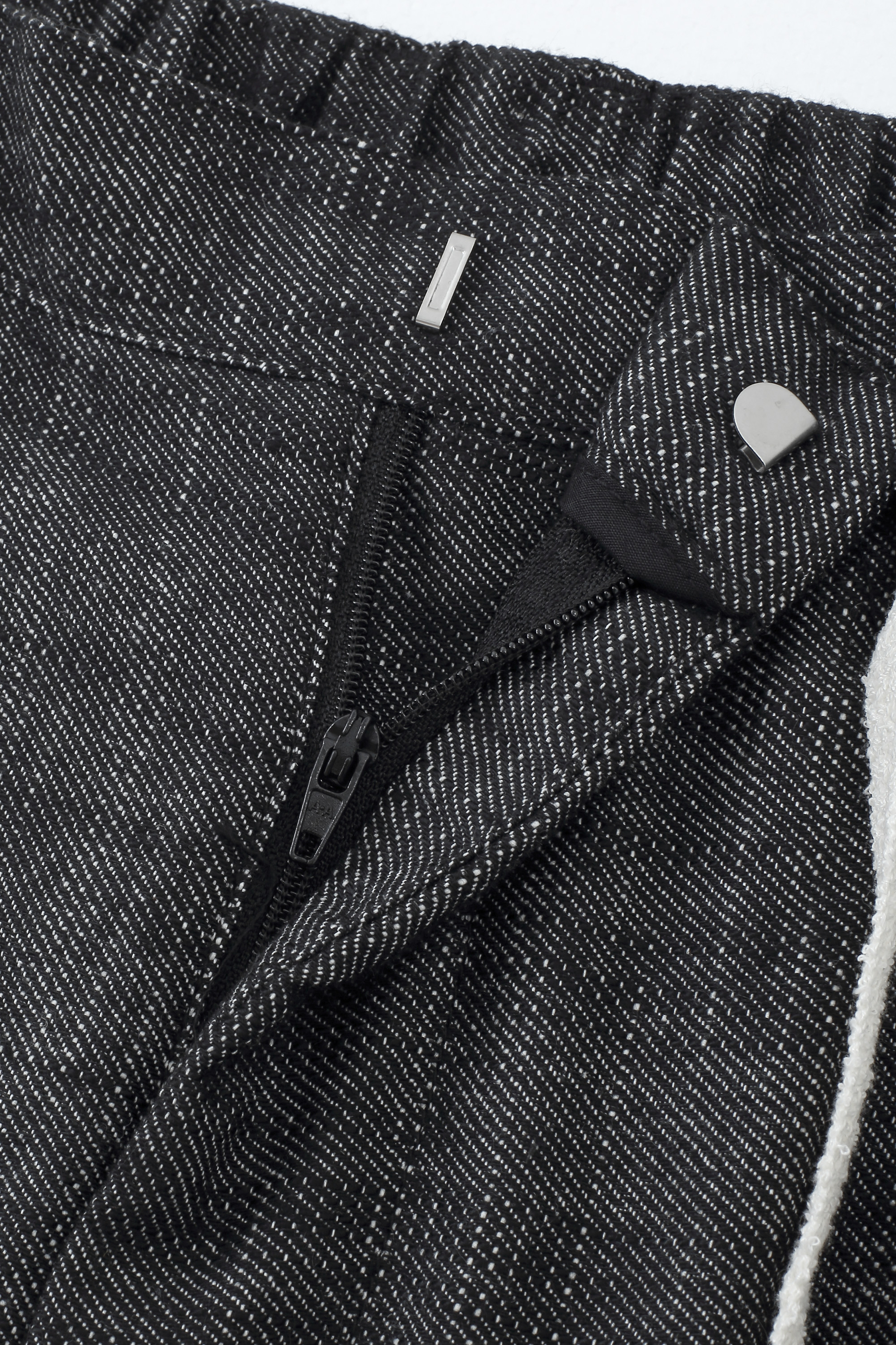 麻混紡闊腿休閒褲