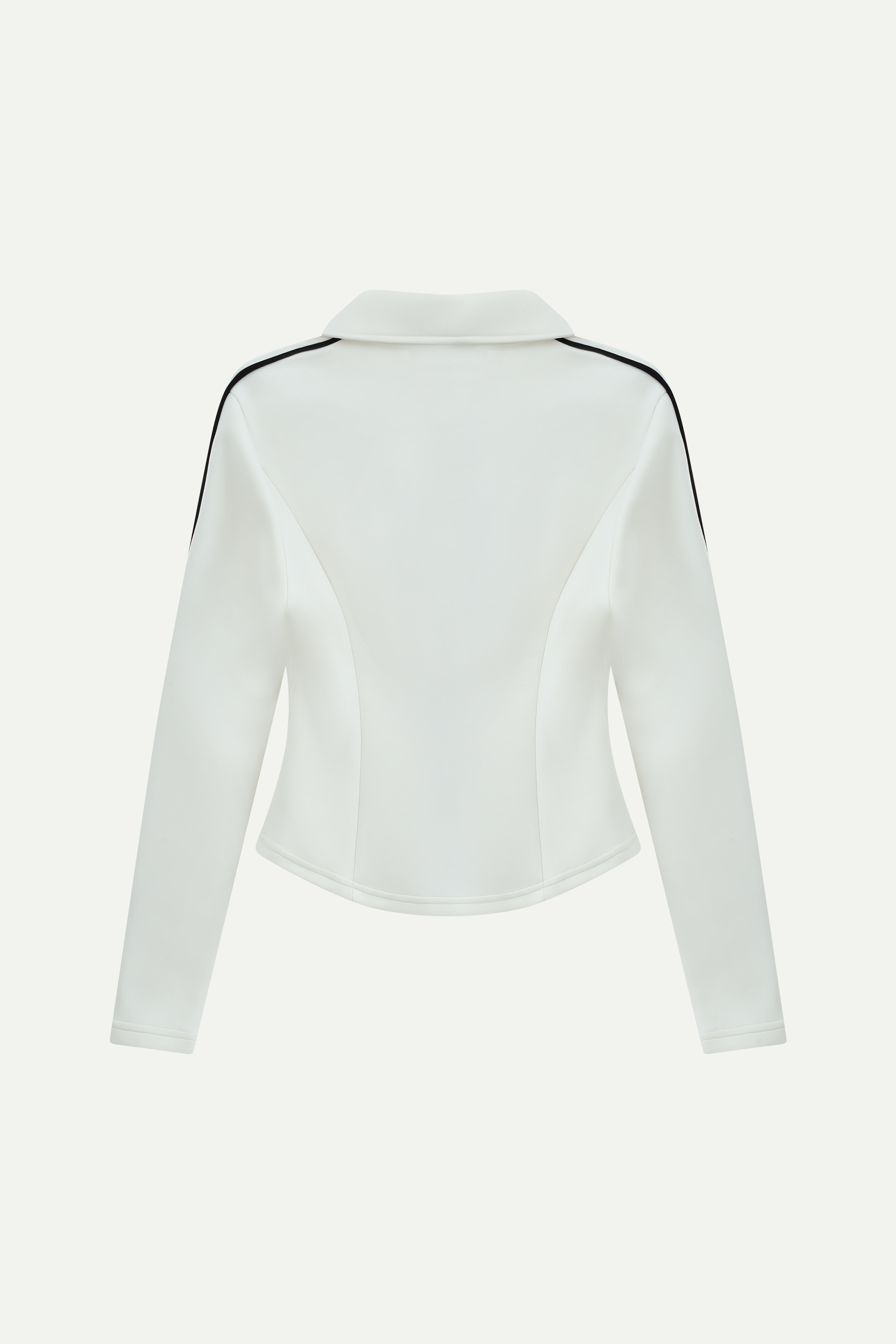 Cropped Zip-Up Stand Collar Jacket