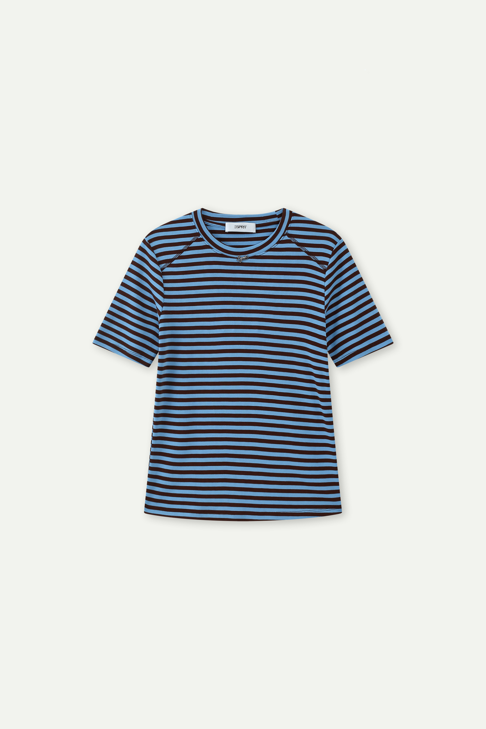 Striped Raglan Sleeve Crew Neck T-Shirt