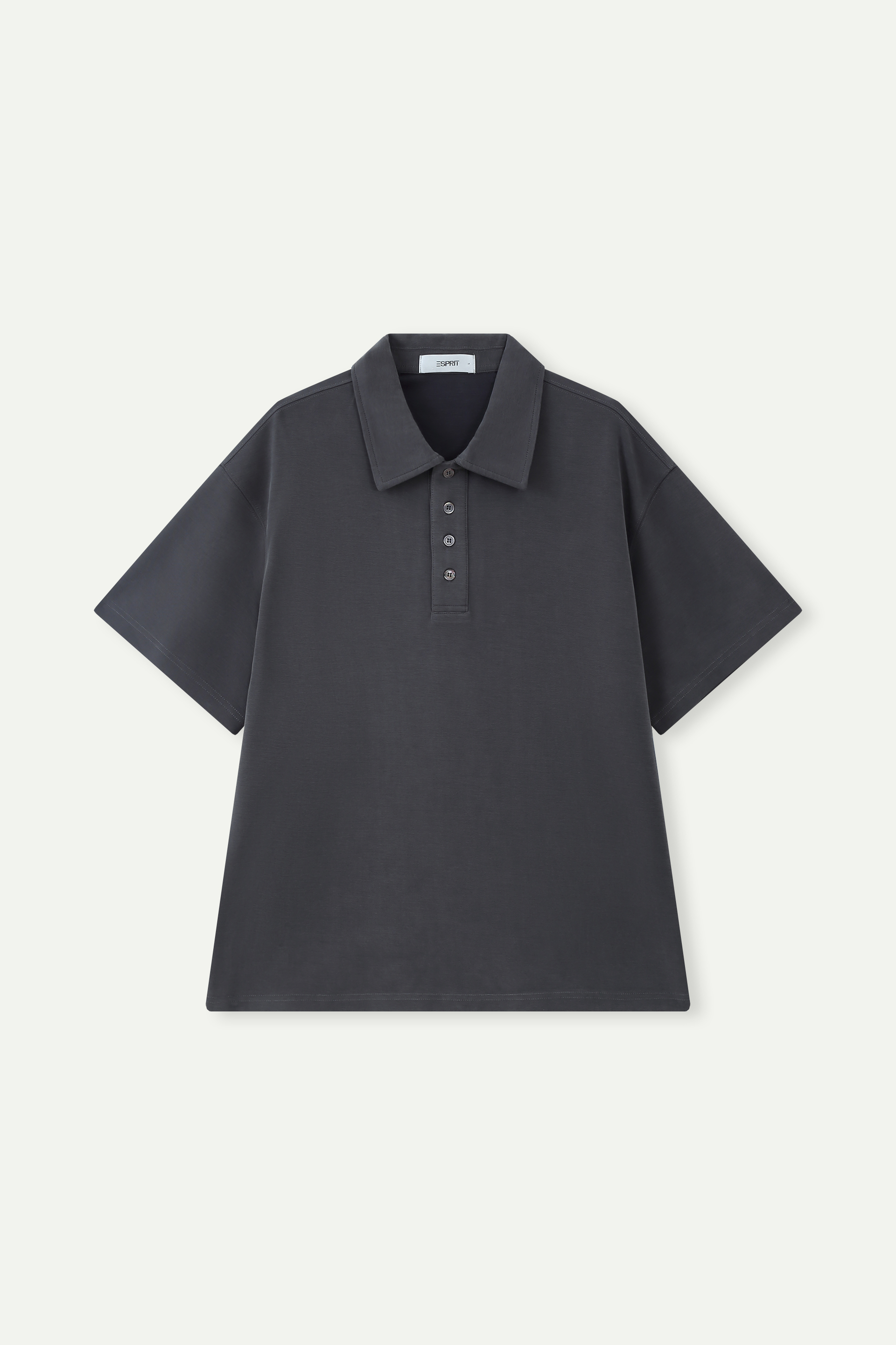 Relaxed Fit Drop-Shoulder Polo Shirt