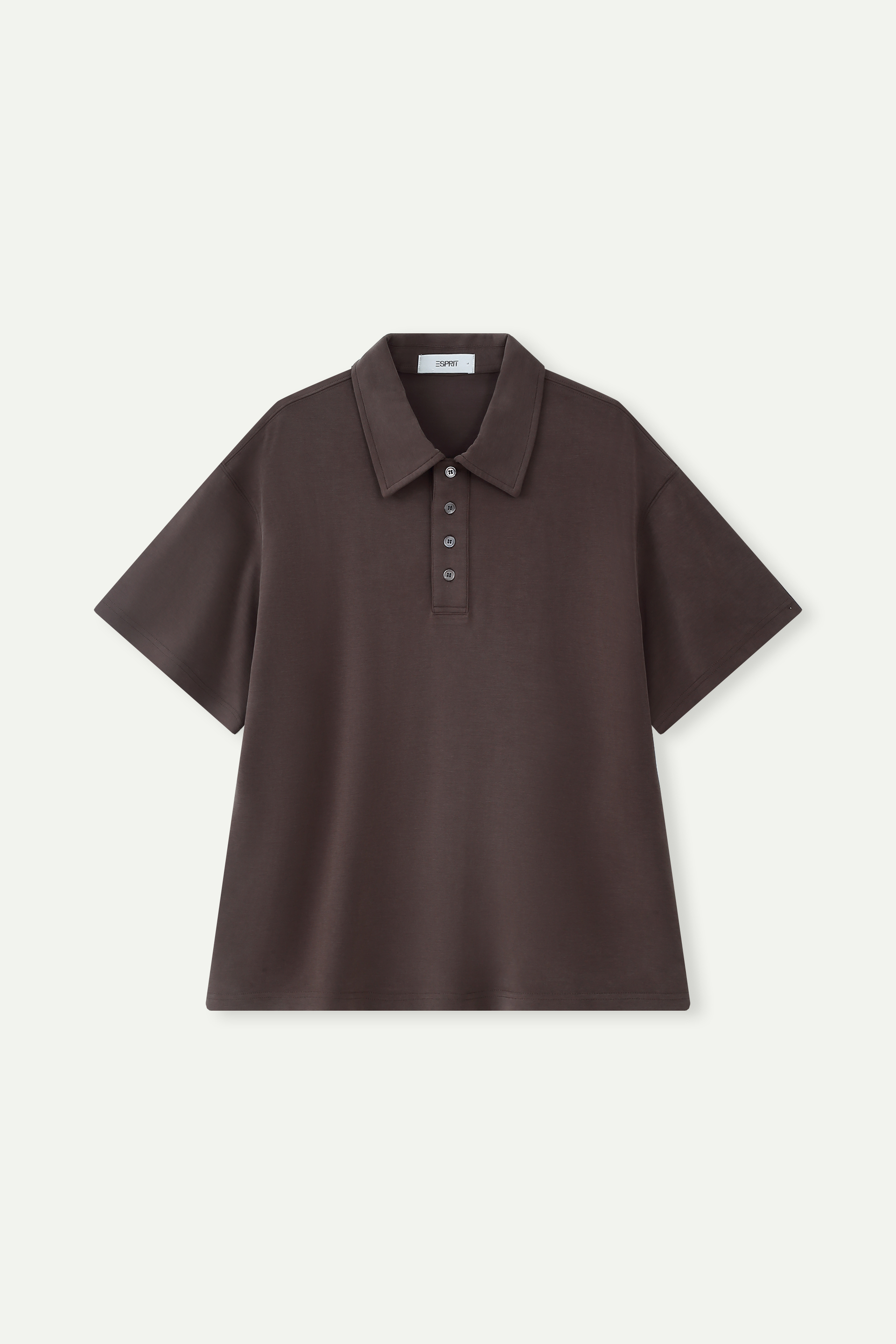 Relaxed Fit Drop-Shoulder Polo Shirt