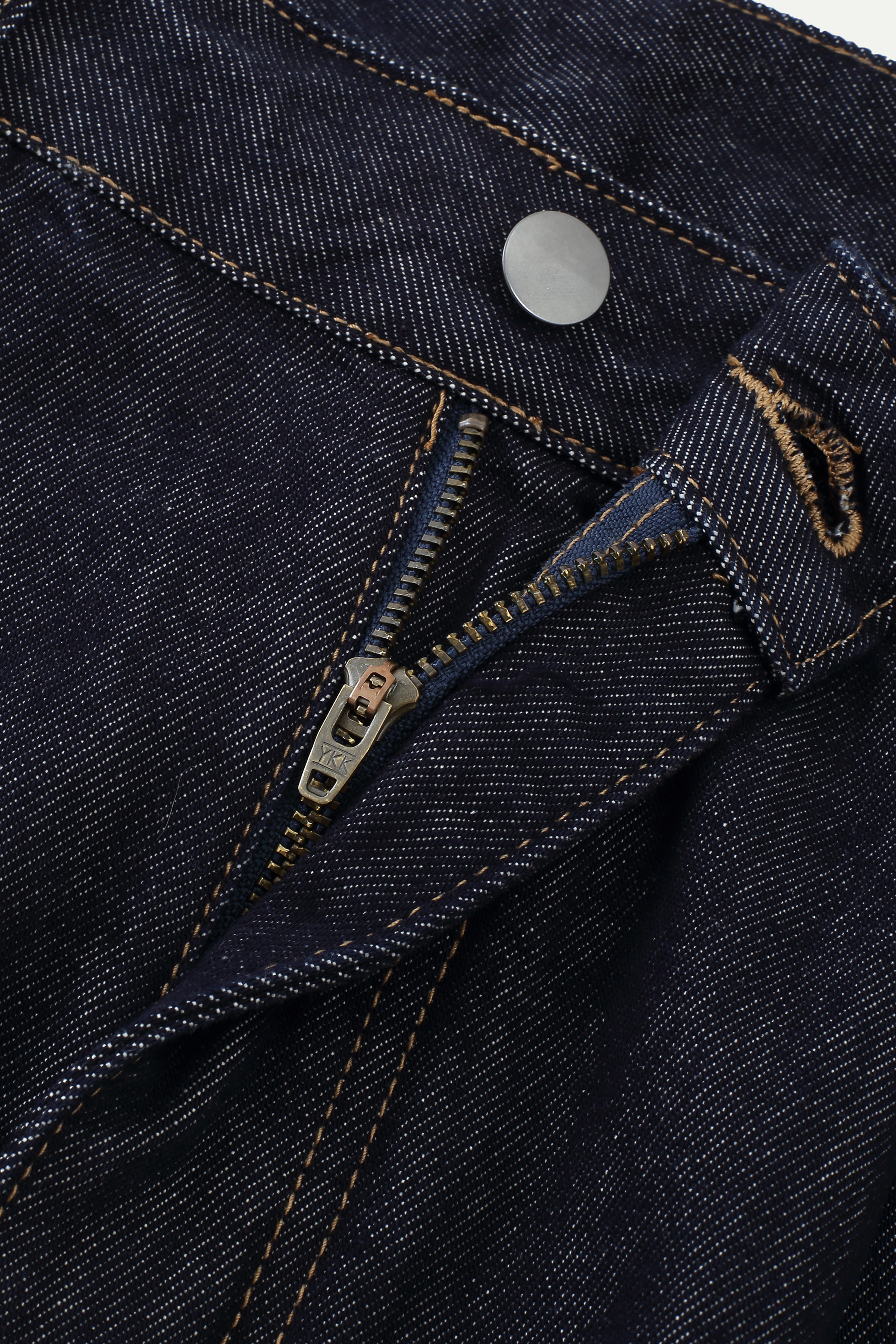 High-Waisted Wide-Leg Curved Denim Jeans