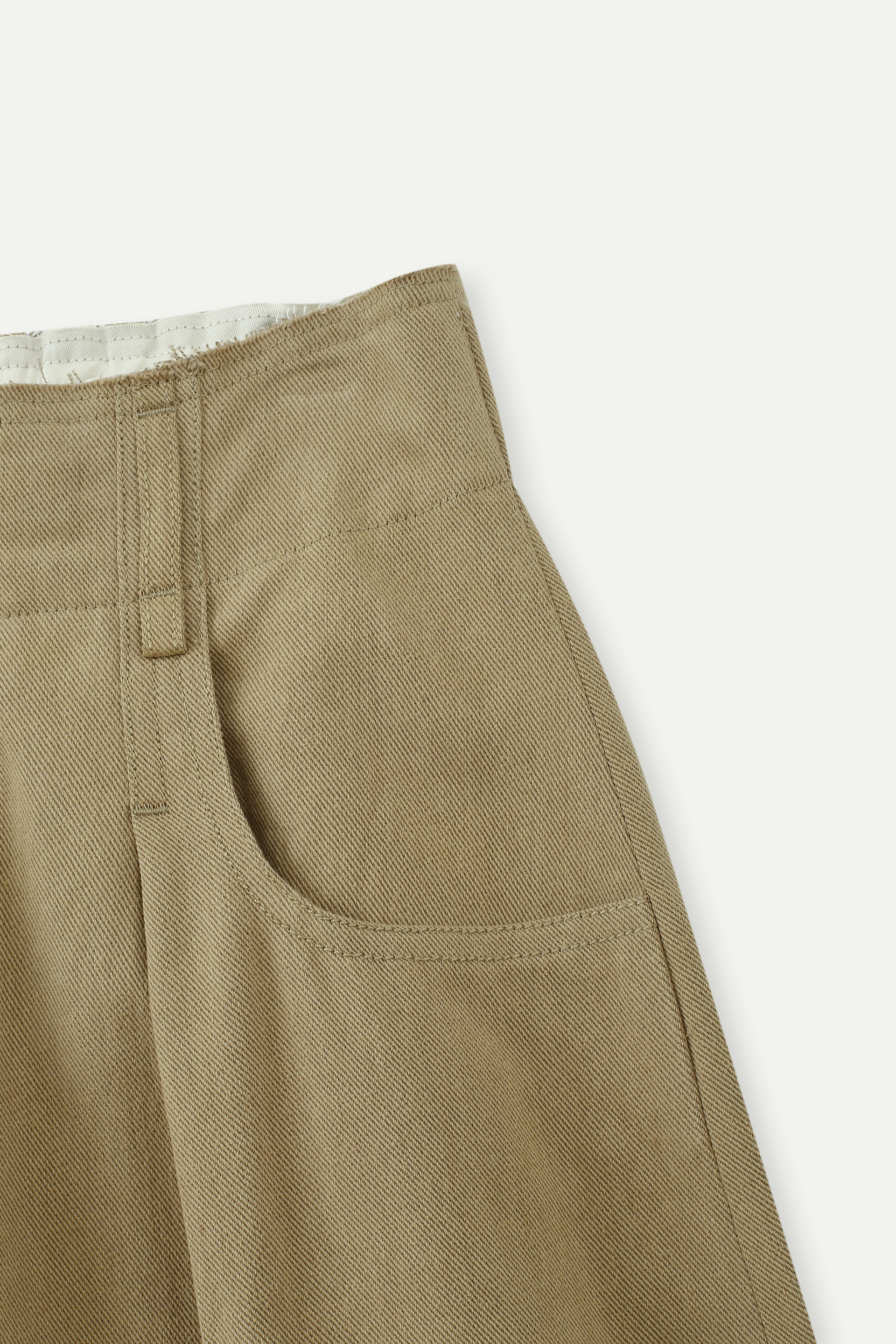 High Waist Pleated Cropped Wide-leg Pants