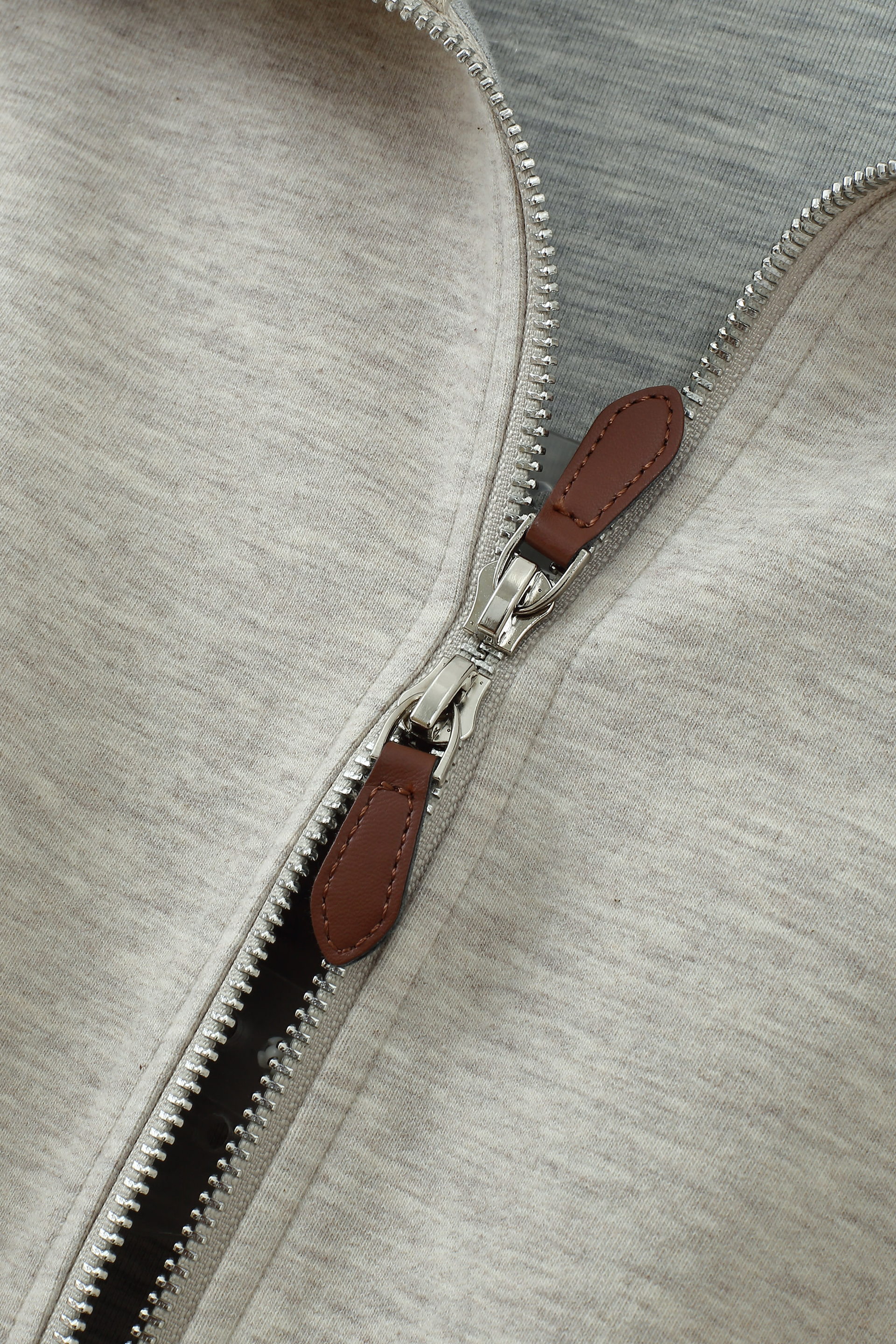 Cropped Lapel Double-Zip Waistband Jacket