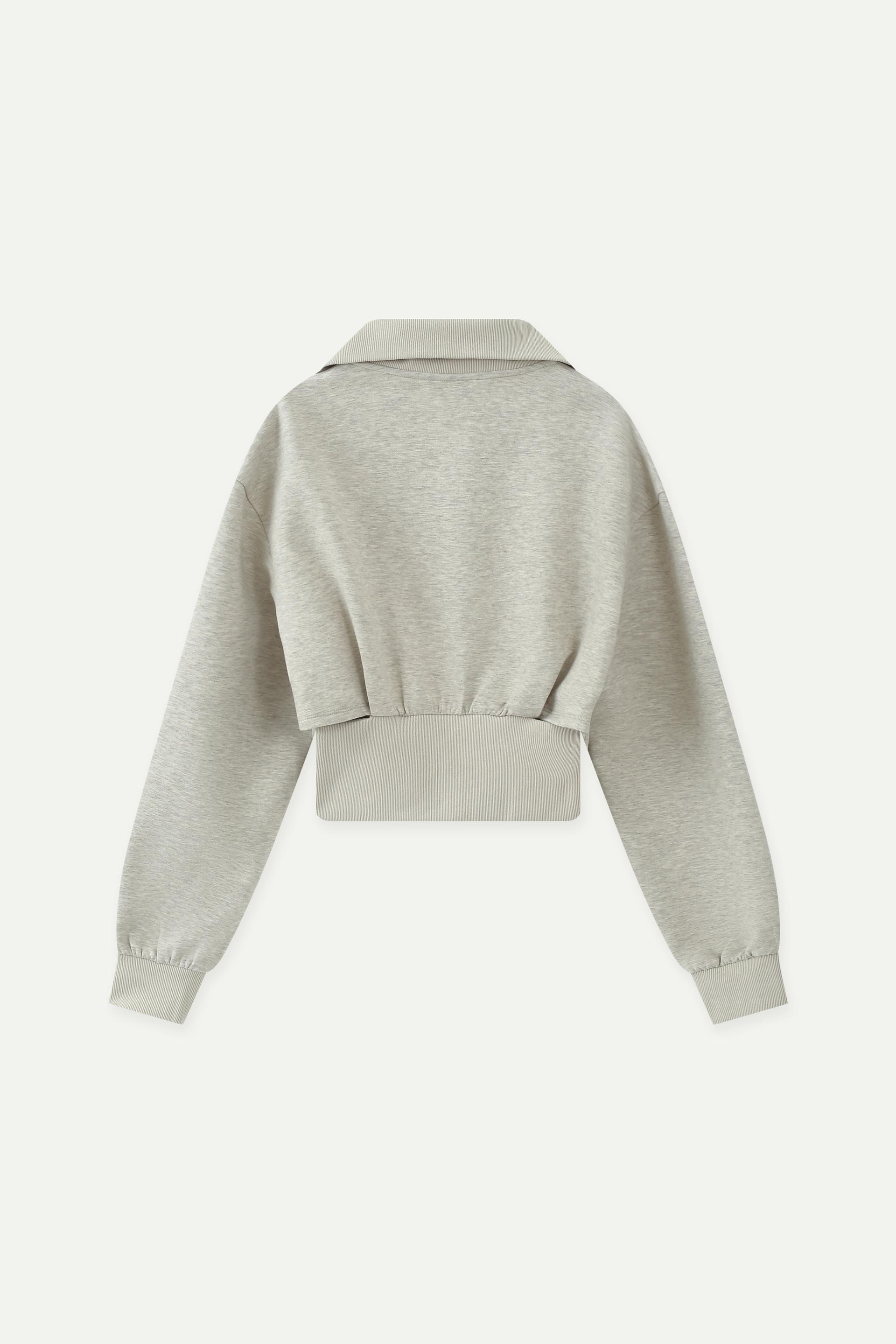 Cropped Lapel Double-Zip Waistband Jacket